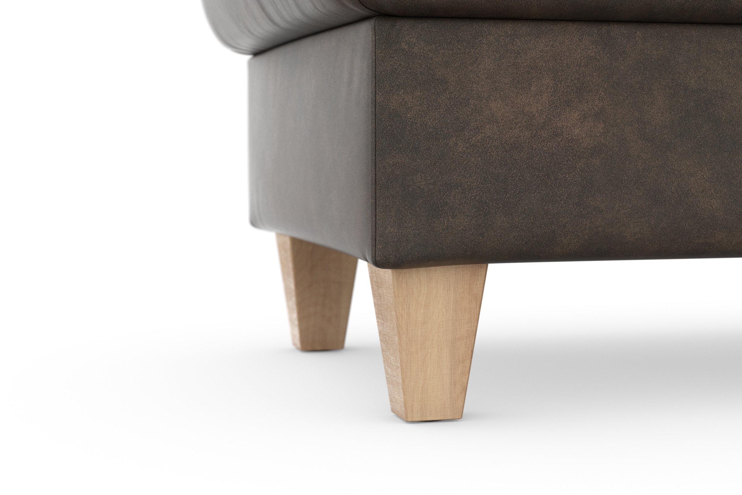 sit&more Stauraumhocker »Farö«, mit Stauraum und Federkern und naturfarbenen Füßen