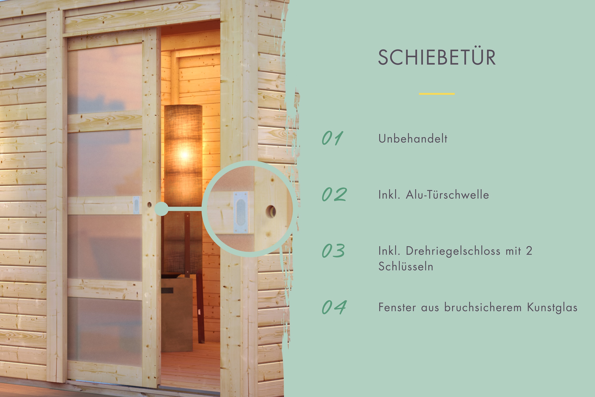 KONIFERA Gartenhaus »Cubus 1« inkl. Anbaudach