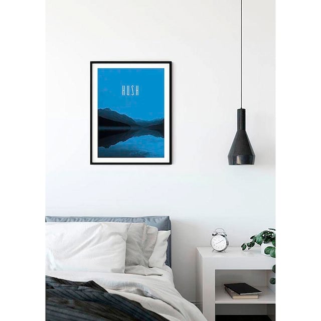 XXL Lake Jahren Natur, kaufen (1 Schlafzimmer, Blue«, online Garantie Wohnzimmer Hush Poster | Kinderzimmer, mit »Word 3 Komar St.),