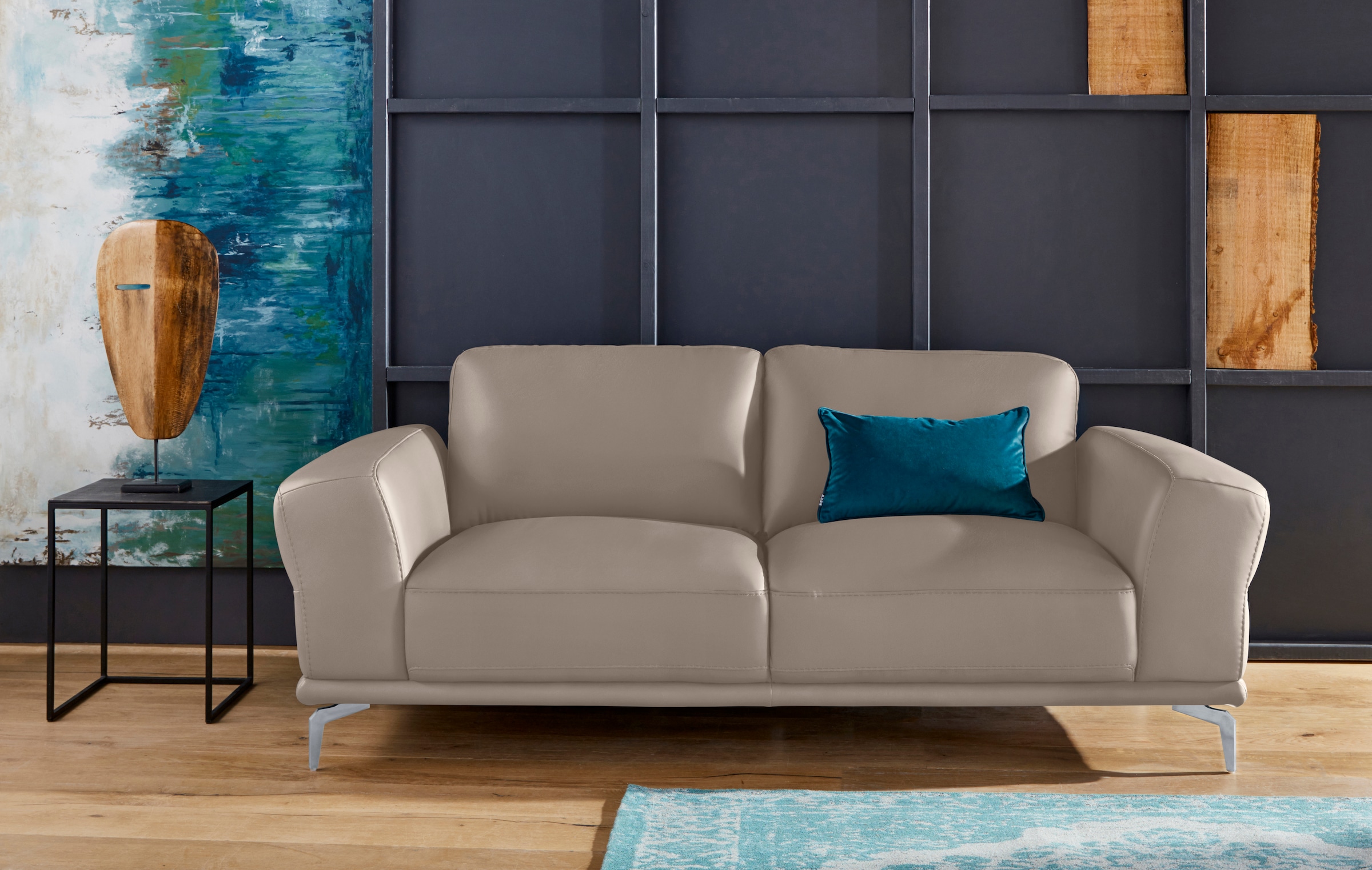 W.SCHILLIG 2-Sitzer »montanaa« mit Metallfüßen in Silber matt, Breite 192 cm