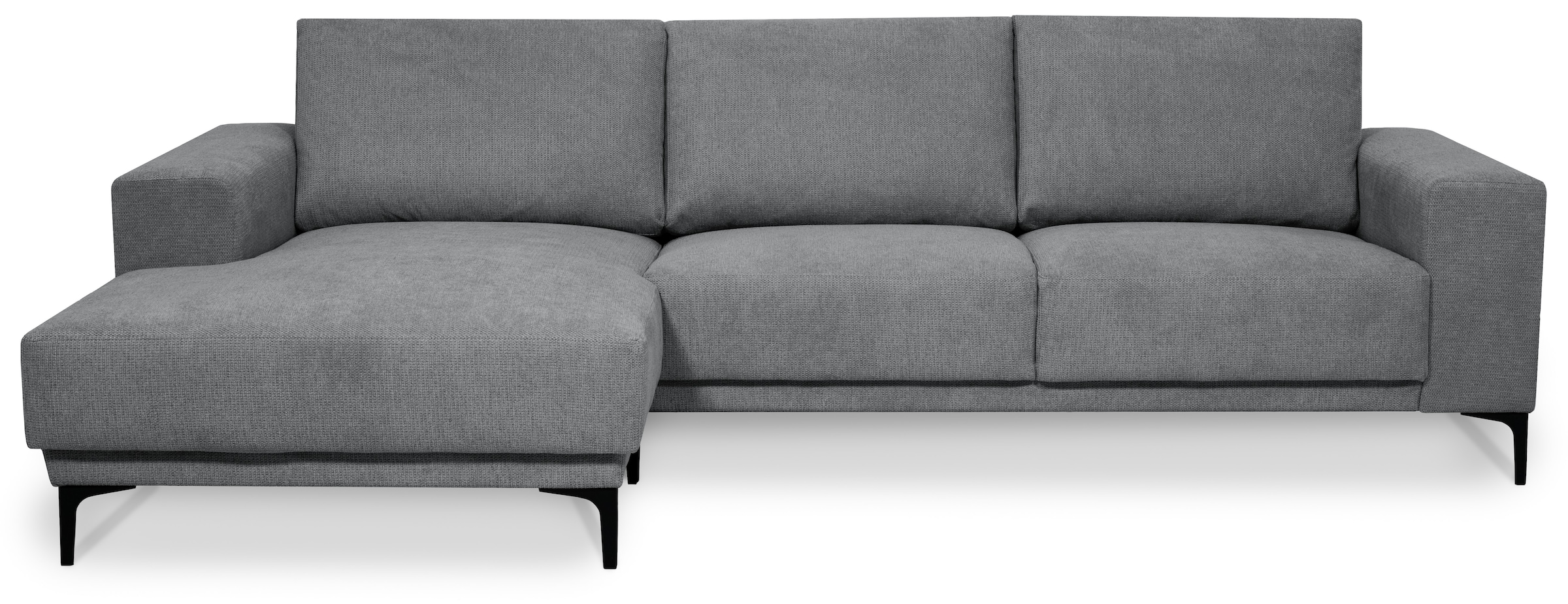 Places of Style Ecksofa »Xander, L-Form,«, Breite 280 cm, Soft-Touch Chenille, schwarze Metallfüße