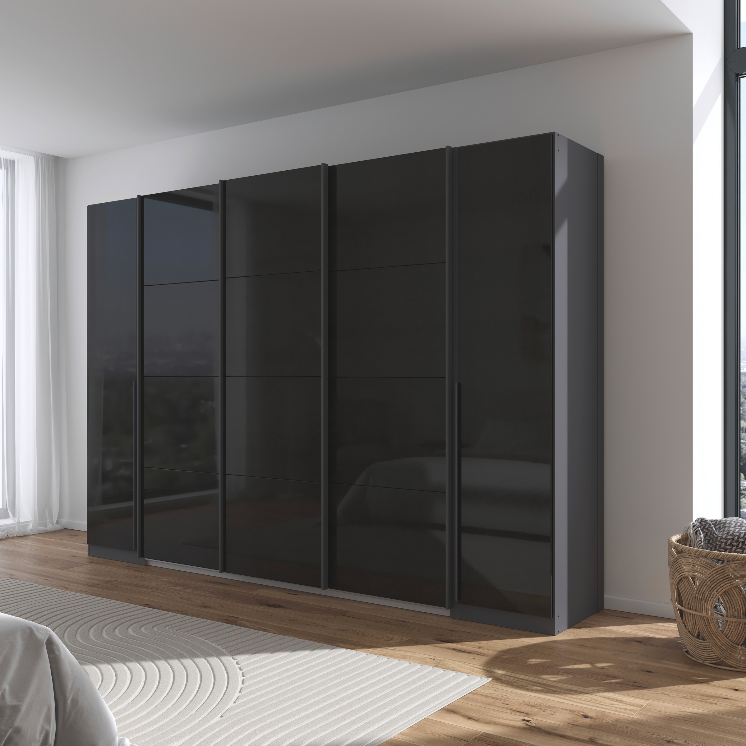 rauch Schwebetürenschrank »Agordo«, (im angesagten Mix aus Dreh- und Schwebetüren), optional mit Spiegel und zwei Griff-Farben MADE IN GERMANY