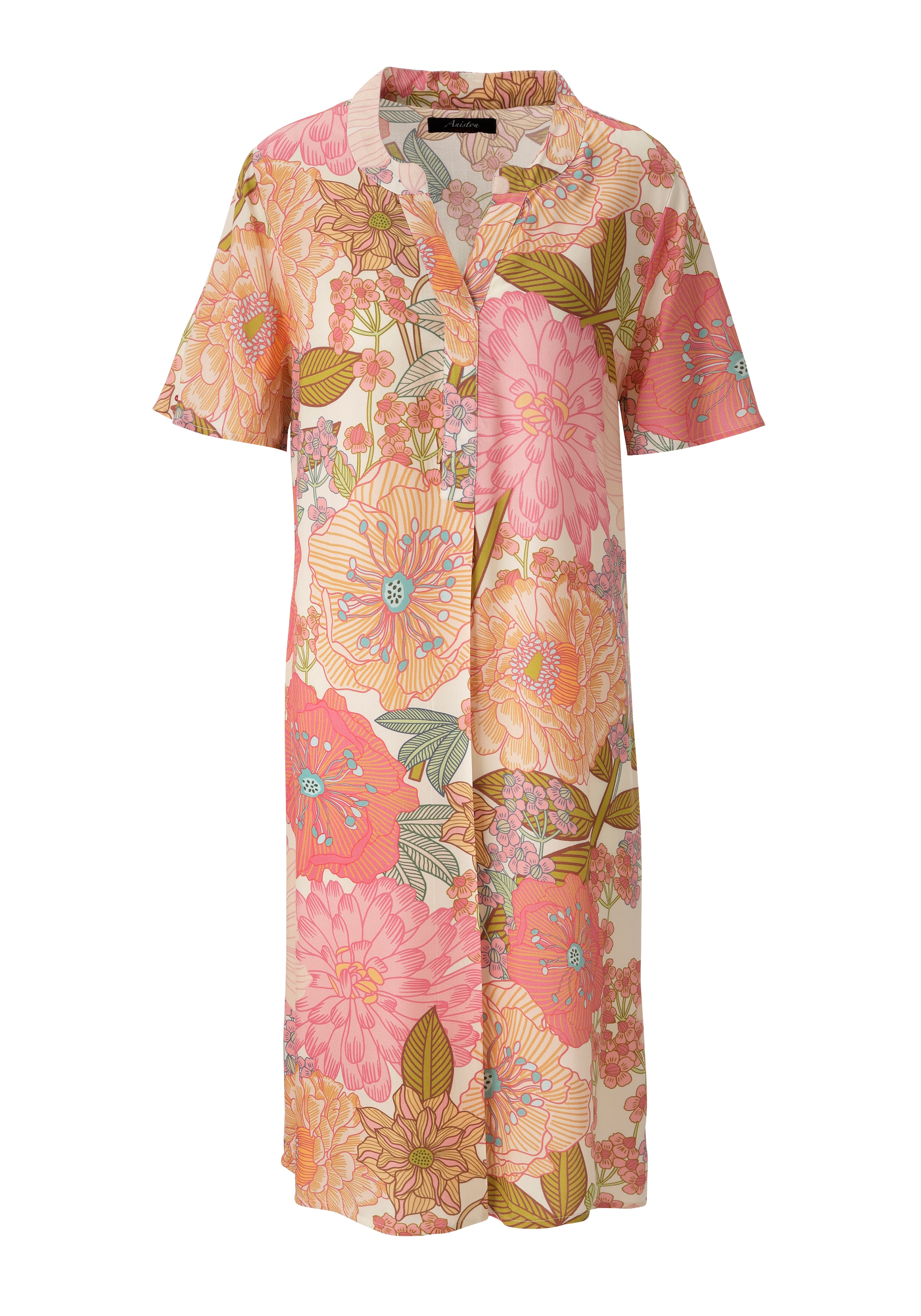Aniston CASUAL Sommerkleid mit farbenfrohen, großflächigem Blumendruck - NEUE KOLLEKTION