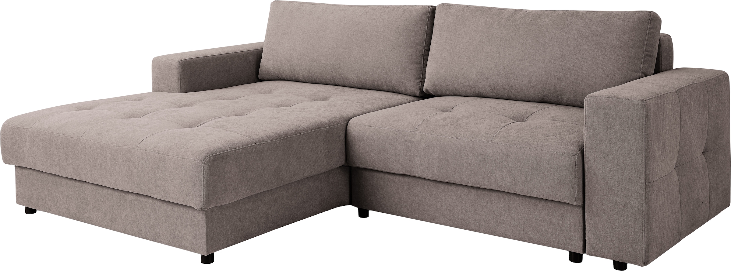 WERK2 Ecksofa »Indiana inkl. Bettfunktion & Bettkasten, bequem, Breite 270cm, L-Form« Moderne, elegante Polsterecke, Komfortpolsterung und losen Kissen.