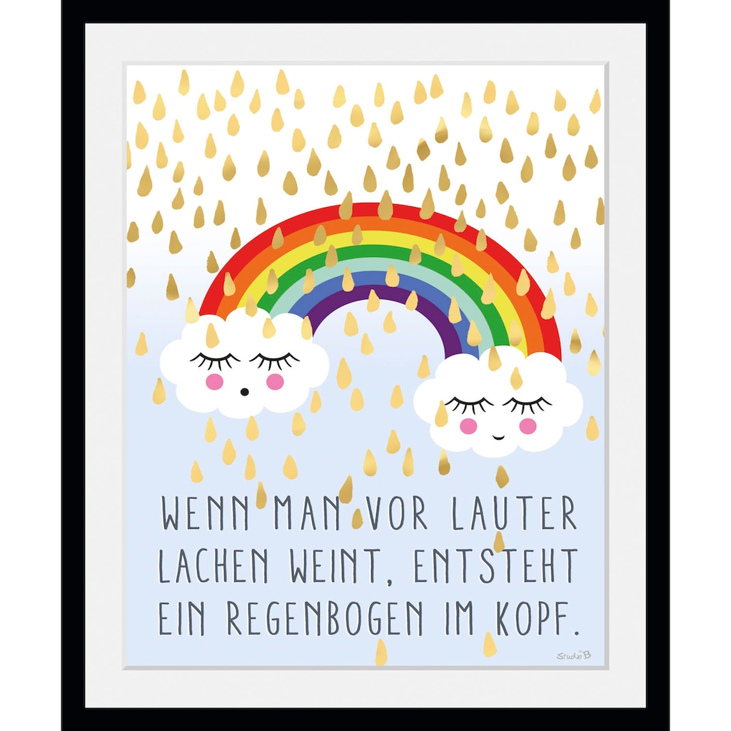 queence Bild »Regenbogen im Kopf«, Wolken, (1 St.)