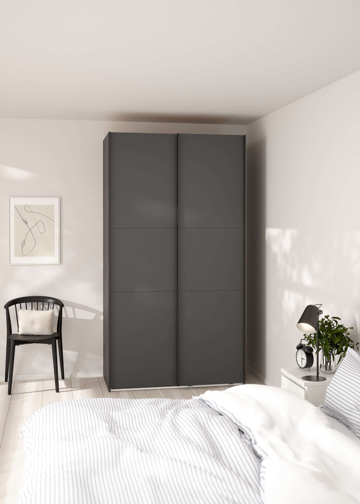 Home affaire Schwebetürenschrank »Como, Kleiderschrank, Schlafzimmerschrank« Schwebetüren, Kleiderstange, Einlegeboden (Breite 118,5/178,5/244 cm)