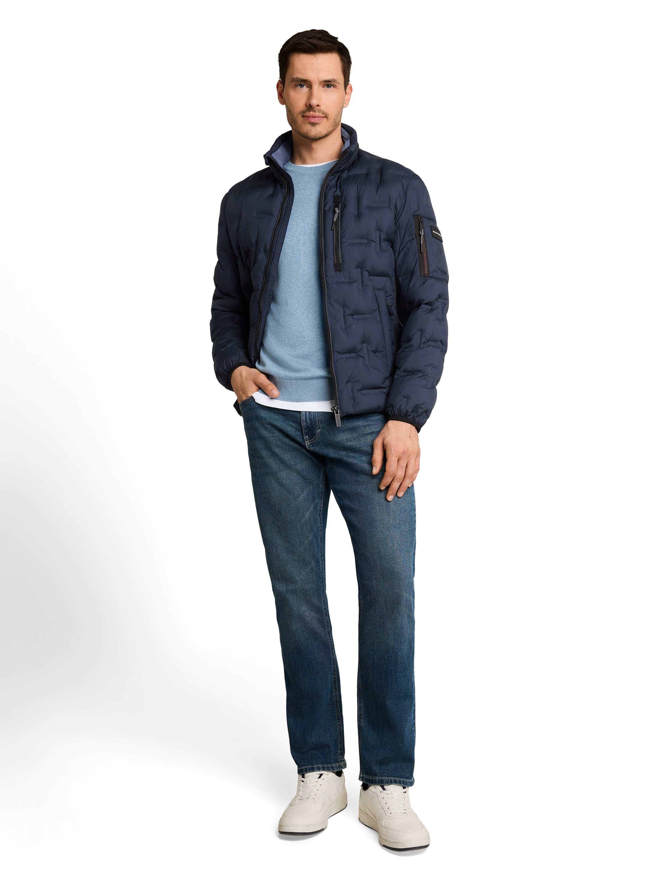TOM TAILOR Steppjacke ohne Kapuze mit Stehkragen udn Reißverschluss