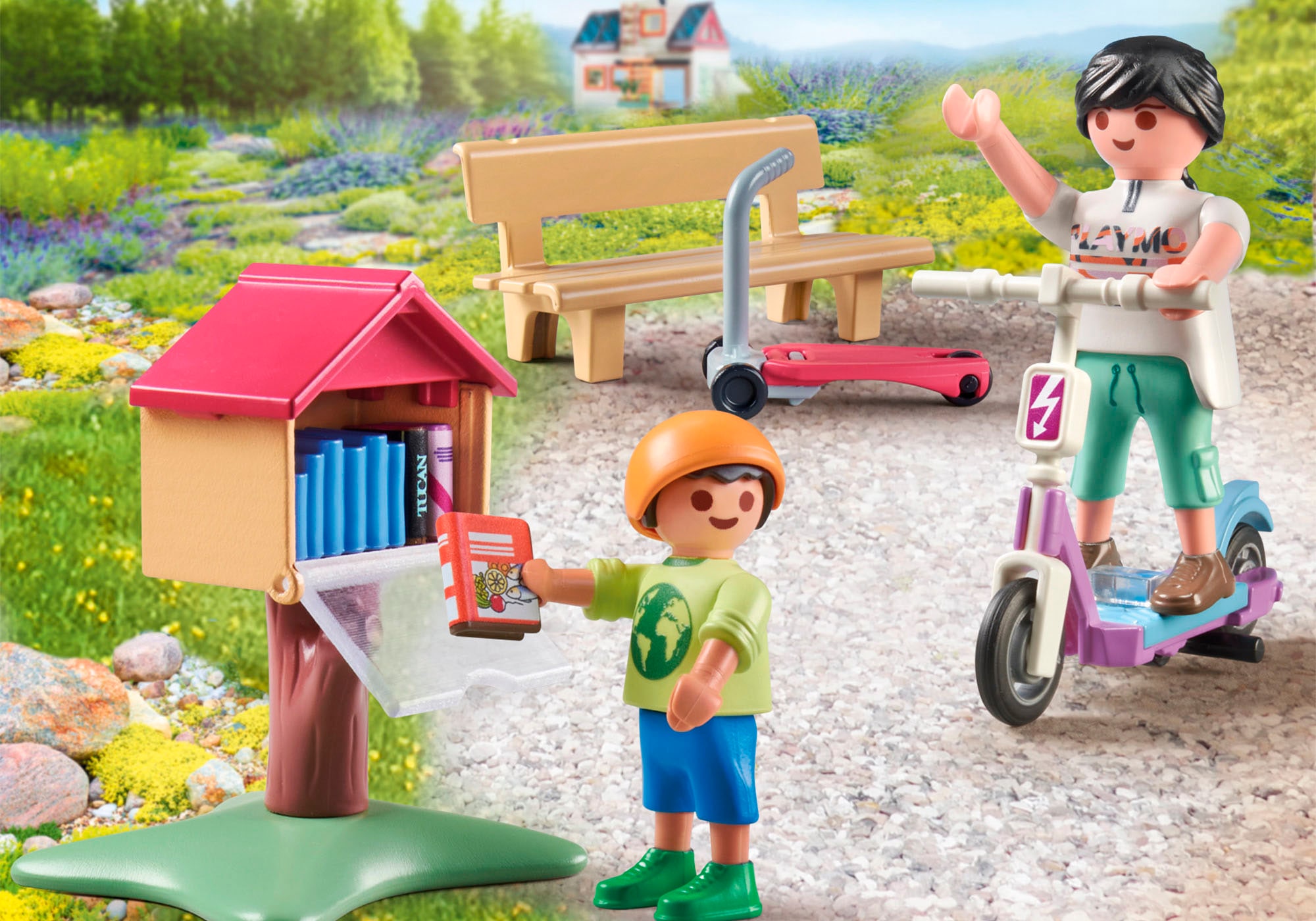Playmobil® Konstruktions-Spielset »Büchertausch für Leseratten (71511), My Life« Made in Europe