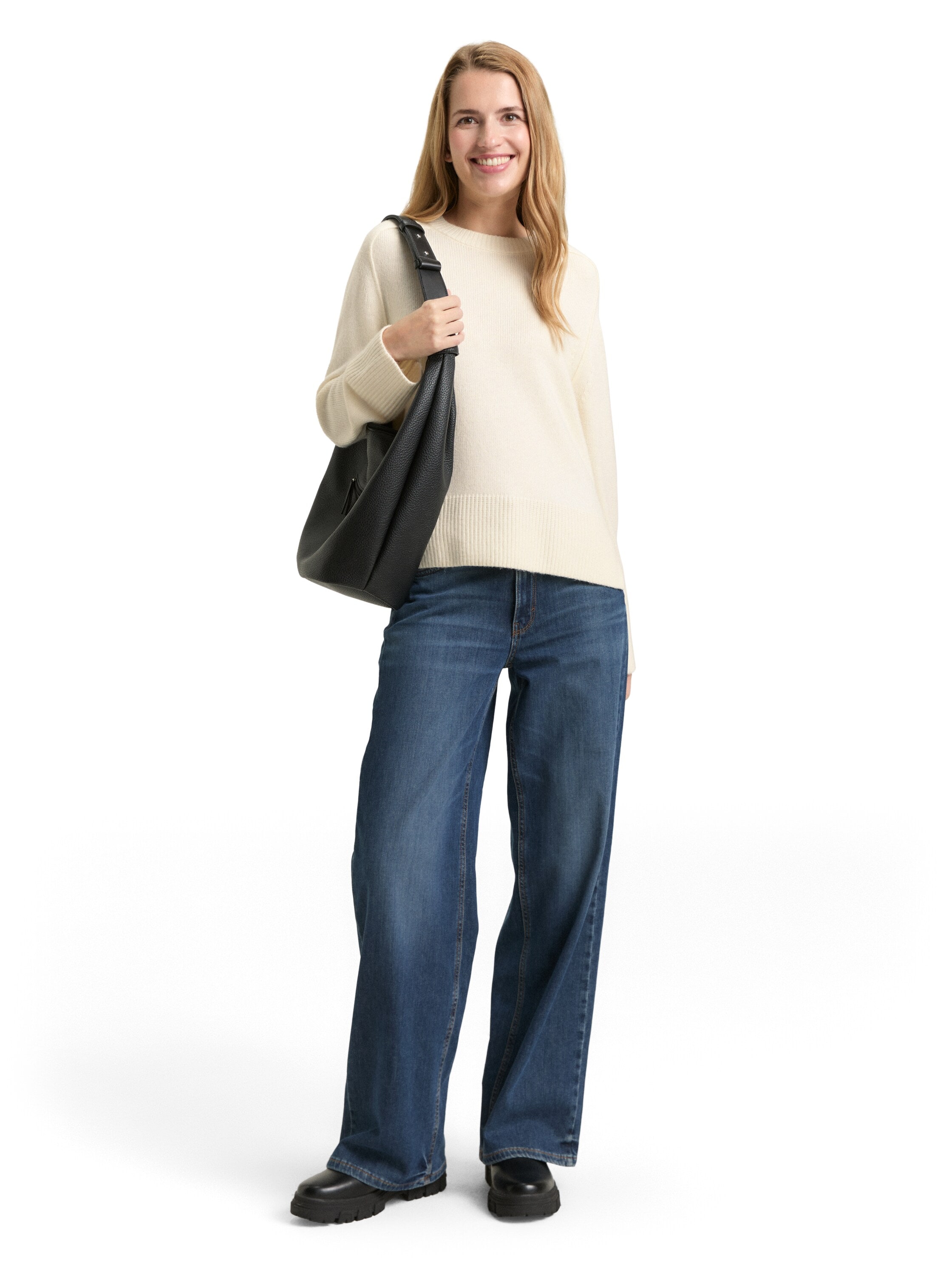 TOM TAILOR Rundhalspullover mit Rippbündchen