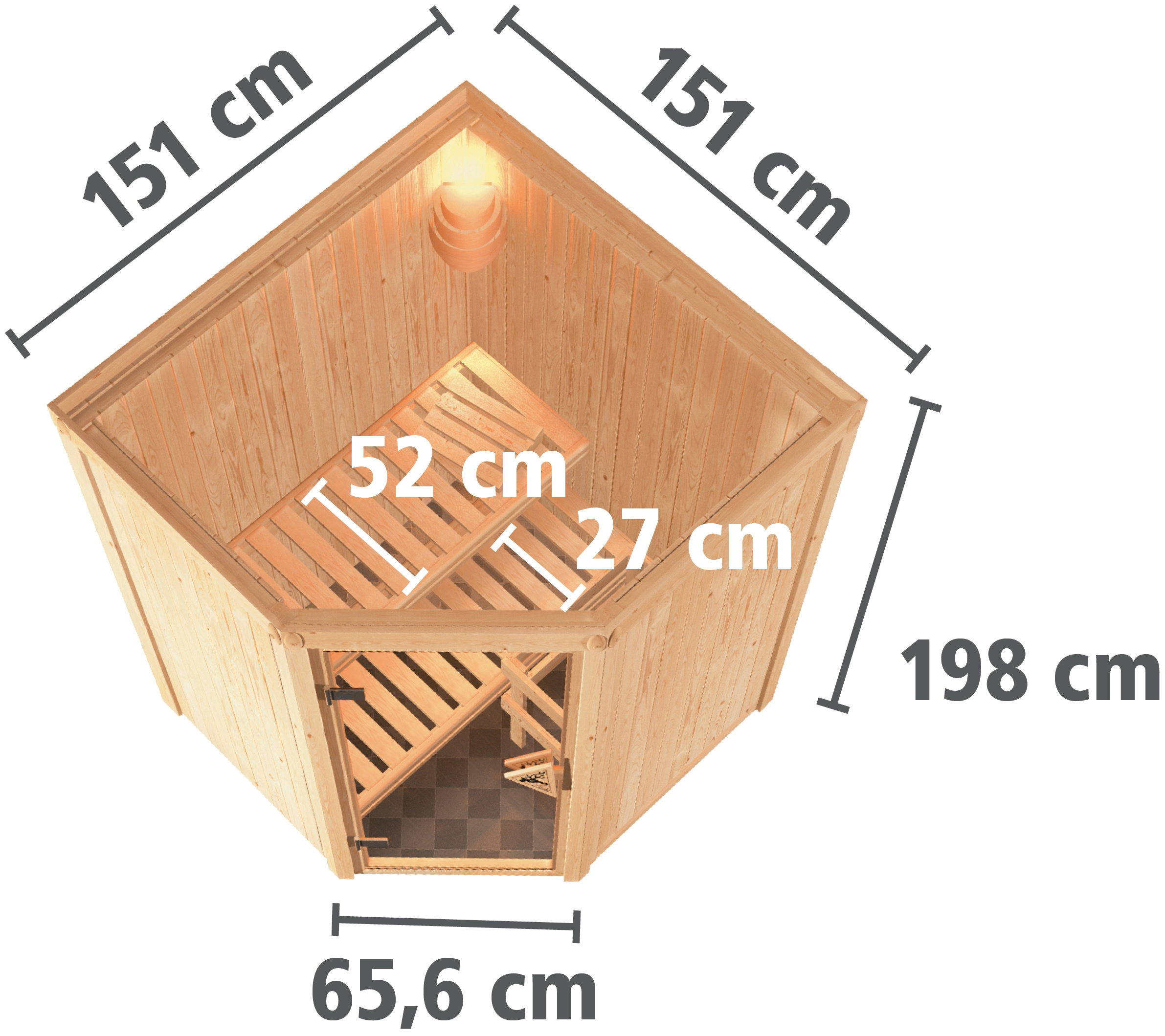 Karibu Sauna »Nanna« Set,  ohne Ofen