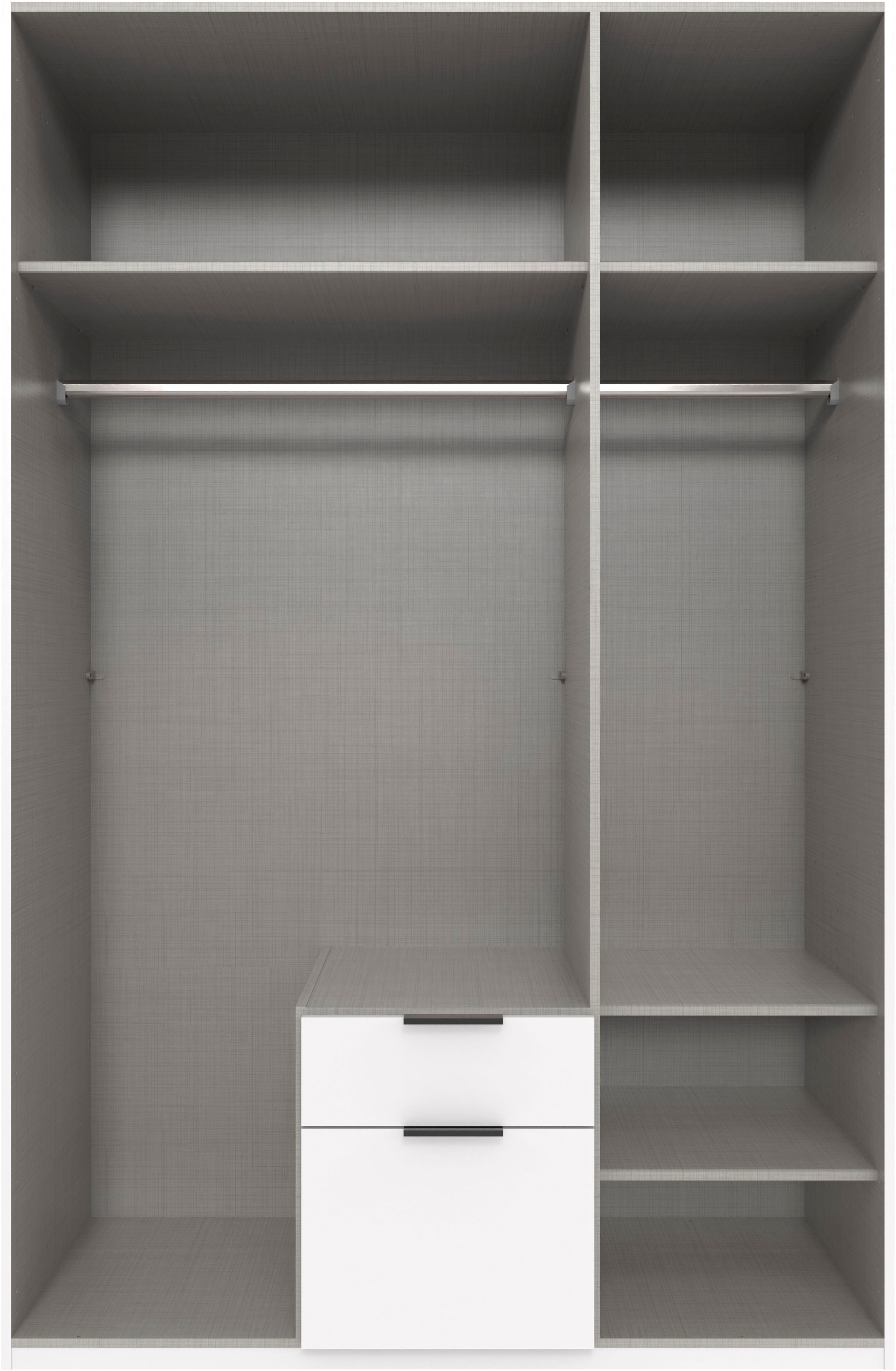 Wimex Drehtürenschrank »Mugano, 135 oder 180cm breit, 208 oder 236cm hoch, Made in Germany«, (mit langen Griffstangen aus Metall), wahlweise mit oder ohne Spiegel, mit Schubladen