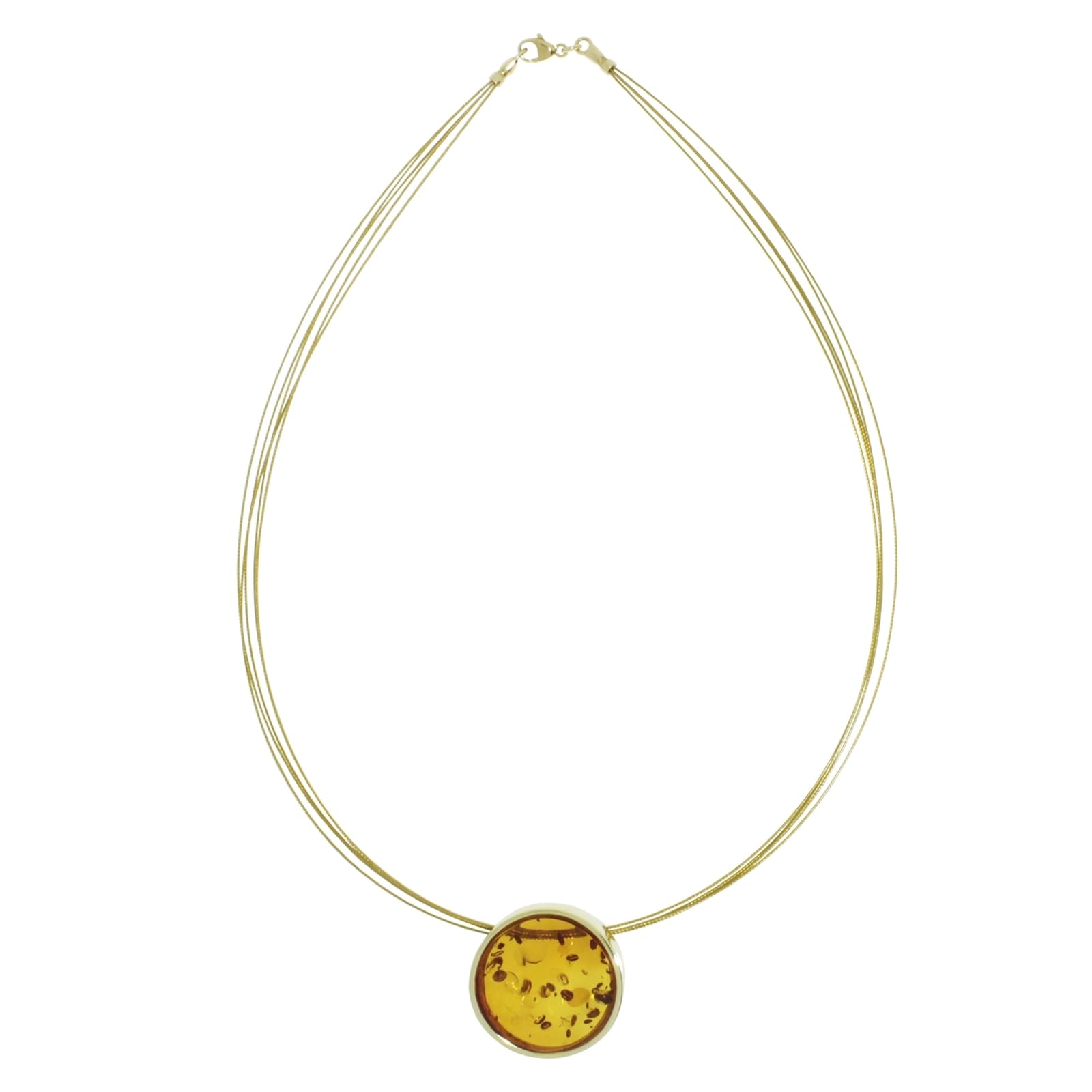 OSTSEE-SCHMUCK Kette mit Anhänger »- Gleiter-Frouke 24 mm - Gold 333/000 - Bernstein«