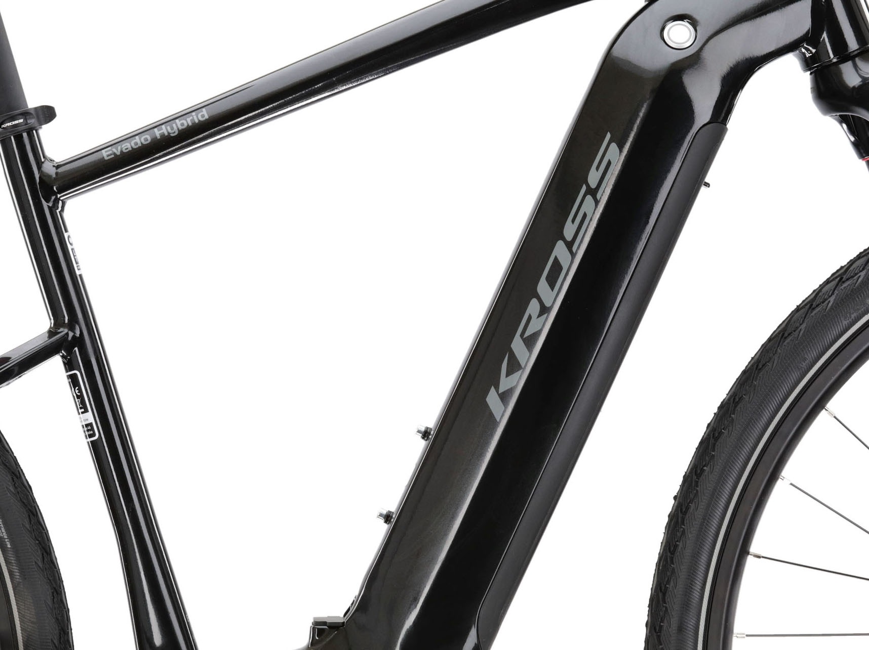 Kross E-Bike »E-Crossrad Evado Hybrid 6.0 28 Zoll schwarz«, 10 Gang, Shimano, DEORE XT T8000, Mittelmotor 250 W, Pedelec, Elektrofahrrad für Damen und Herren