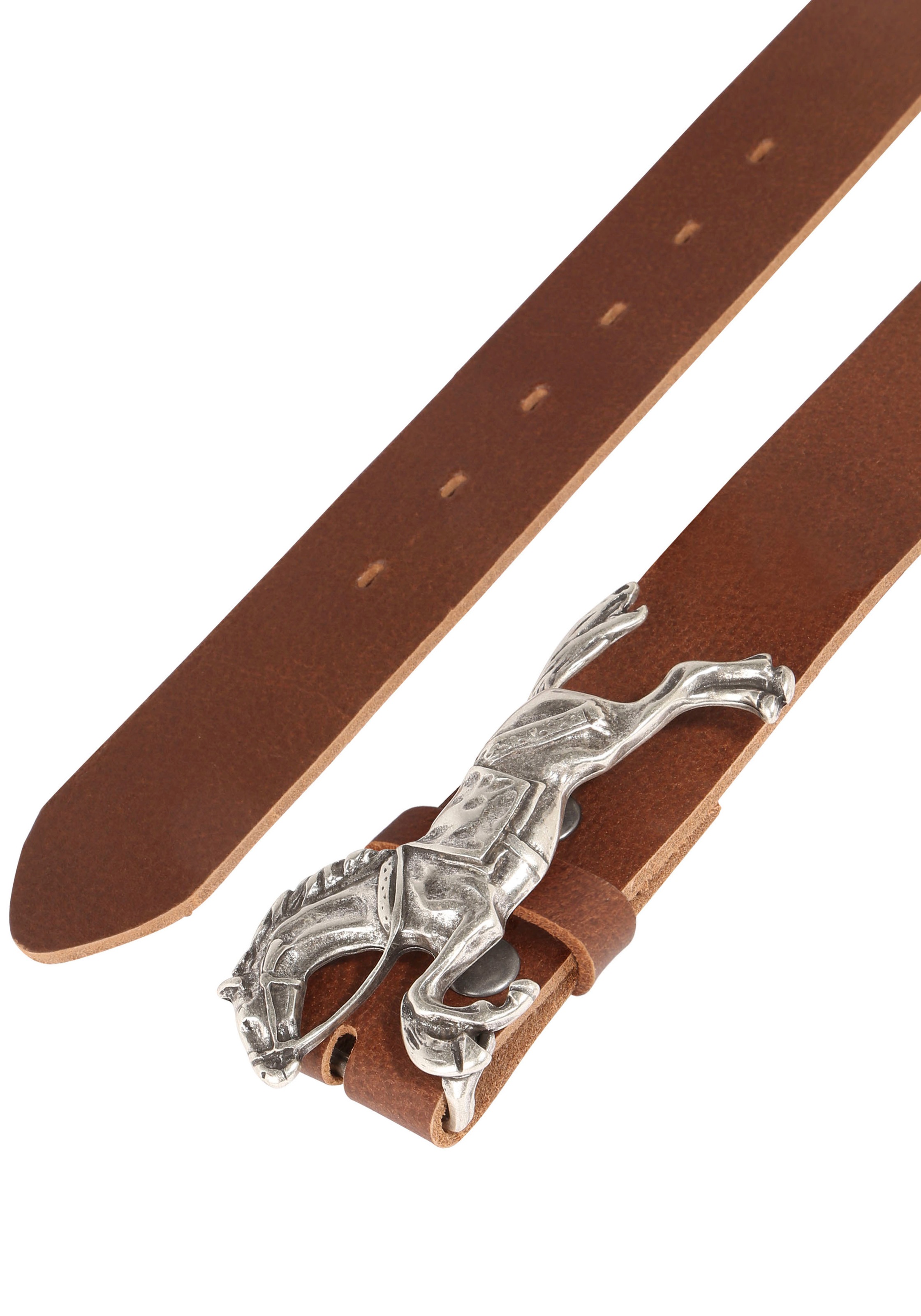 Rettungsring Gürtel Ledergürtel mit austauschbarer Schließe »Rennpferd«