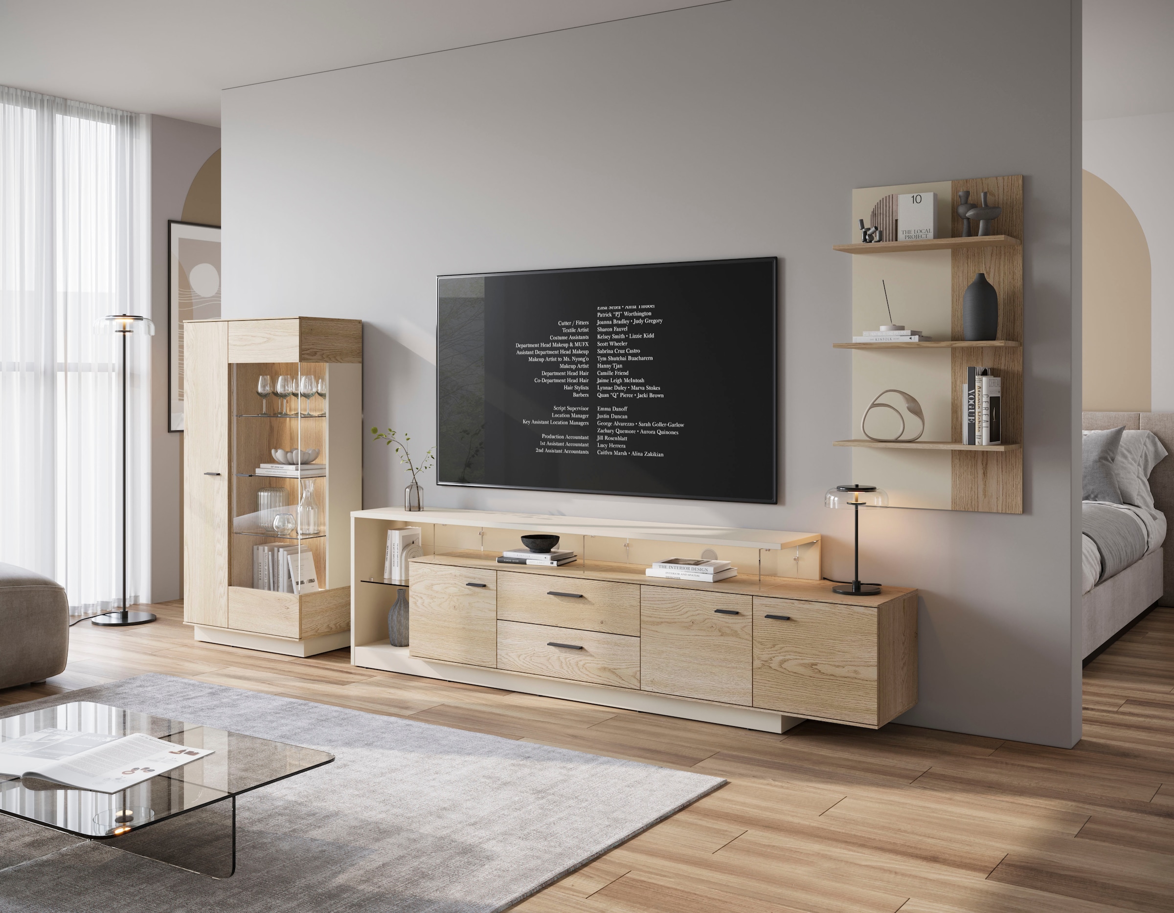 Home affaire Kommode »LAGOON« modernses Sideboard, Breite ca.155 cm, 2 Türen und 4 Schubkasten