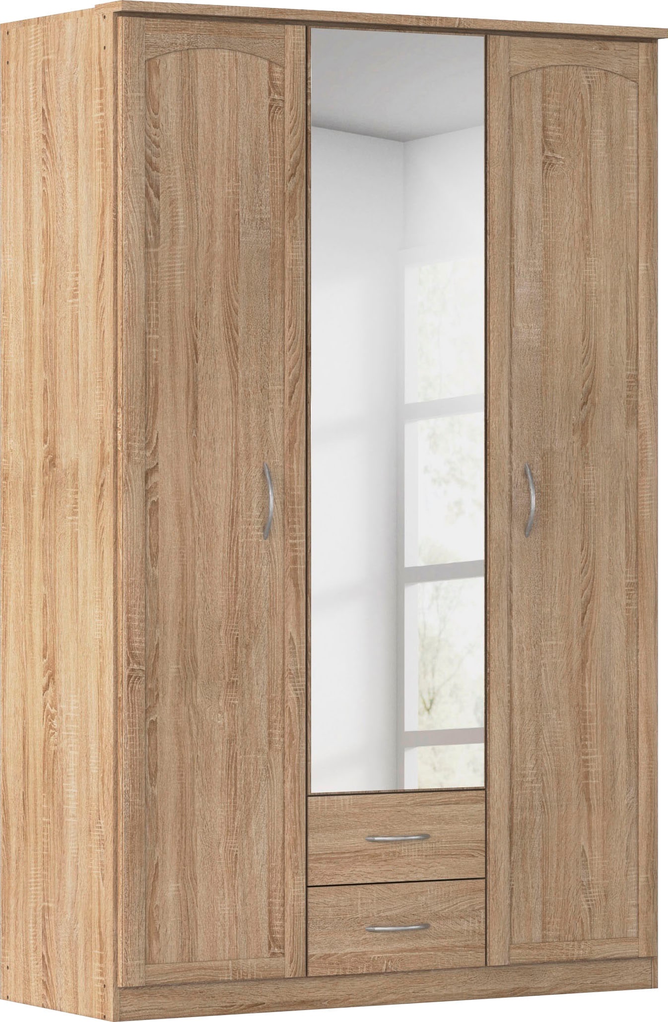 rauch Kleiderschrank "Schrank Garderobe Garderobenschrank Putzschrank Wäscheschrank TORRENT" Breiten 91/136/181 cm, Höhe 210 cm, optional Außenschubladen und Spiegel, viel Stauraum MADE IN GERMANY