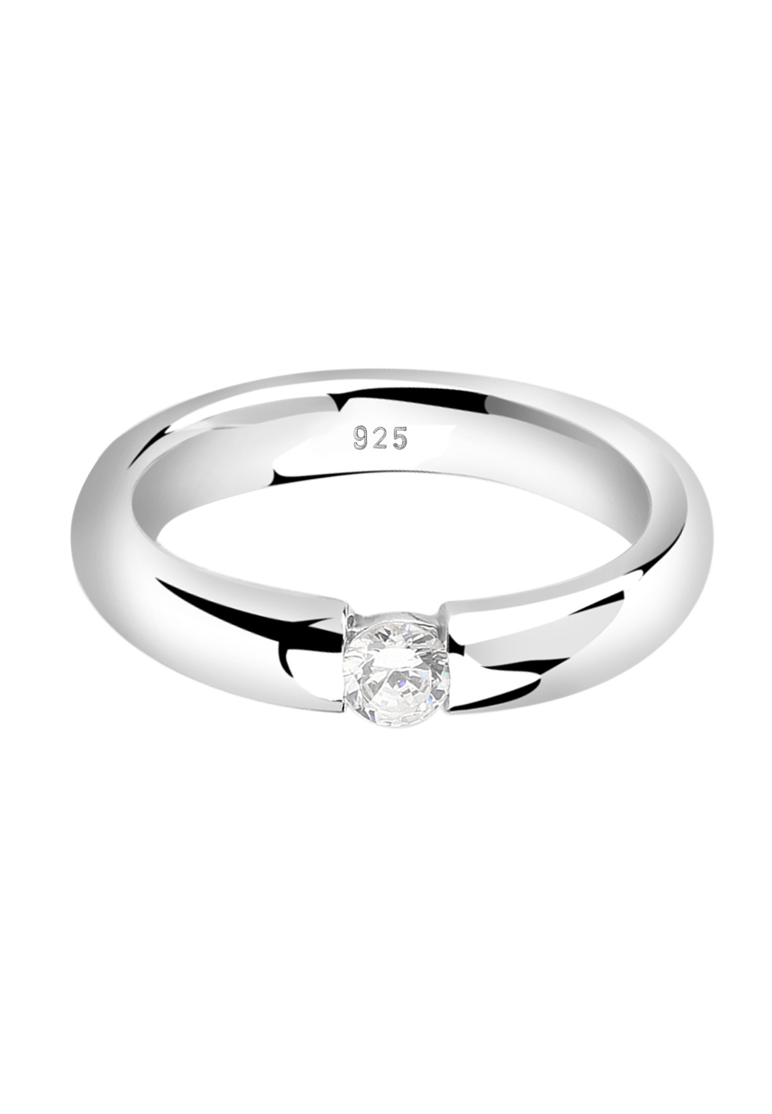 Nenalina Trauring »Ring Damenring Solitär mit Zirkonia 925 Silber«