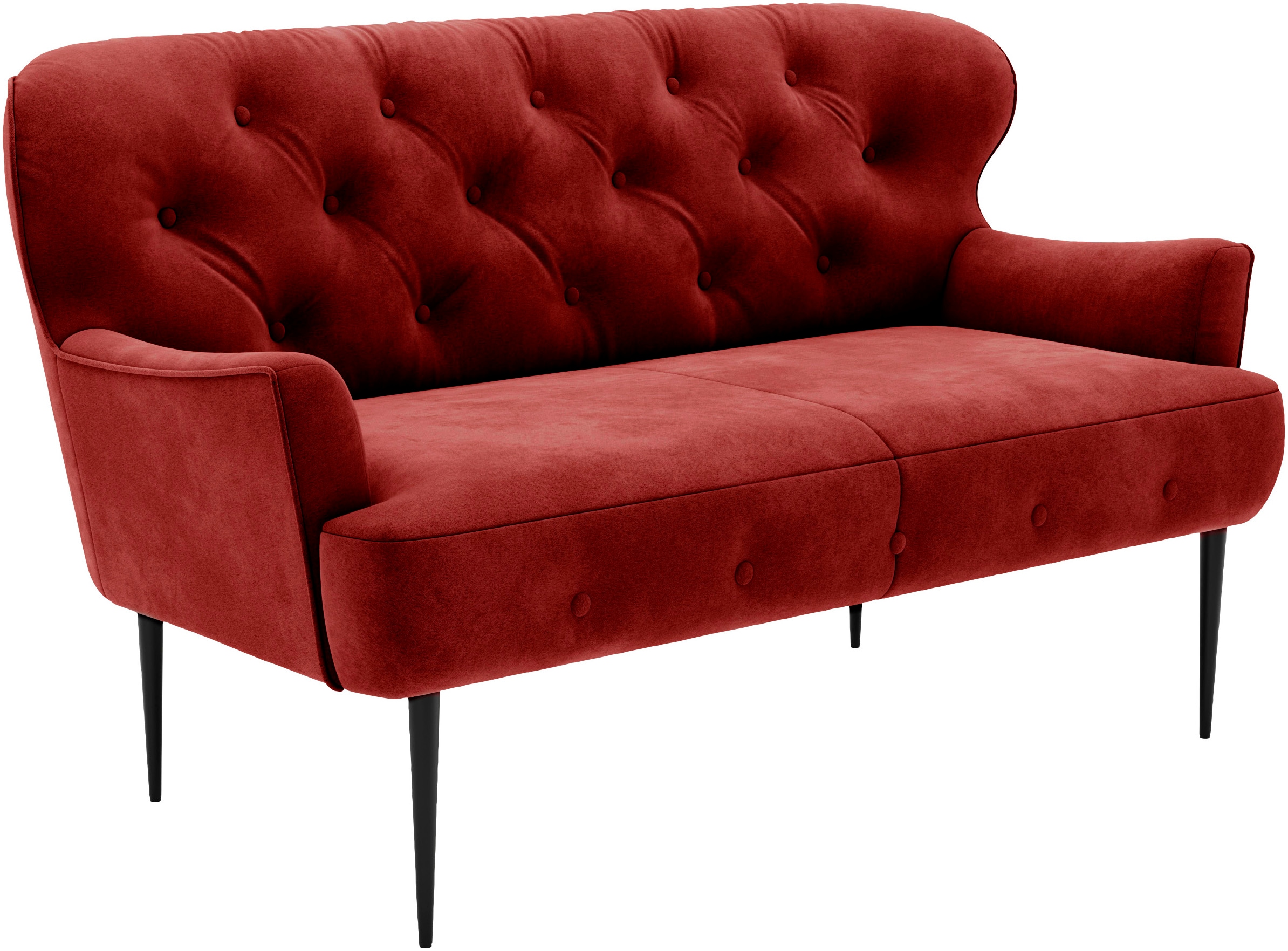 PLACES OF STYLE 2-Sitzer »Amber« mit Knopfheftung,in verschieden Stoffarten