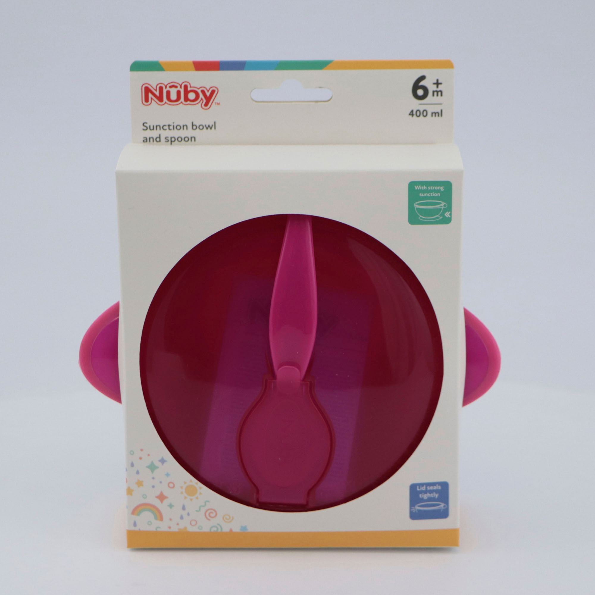 Nuby Esslernschale »Breischale mit Saugfuss, pink«, aus Polypropylen, inklusive Löffel