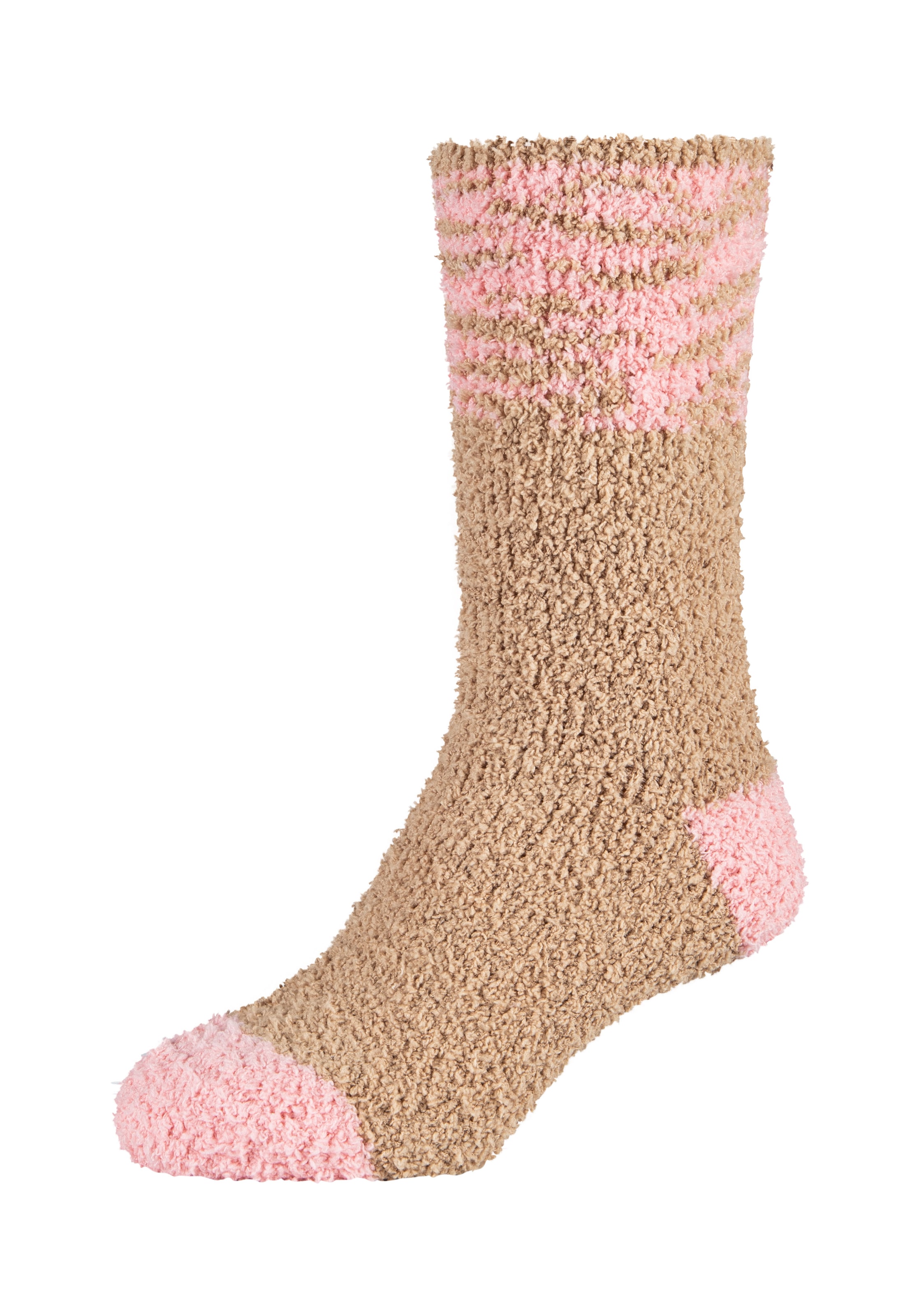Camano Socken 3 Paar,  mit gemustertem Design, angenehm wärmende, kuschelige Qualität