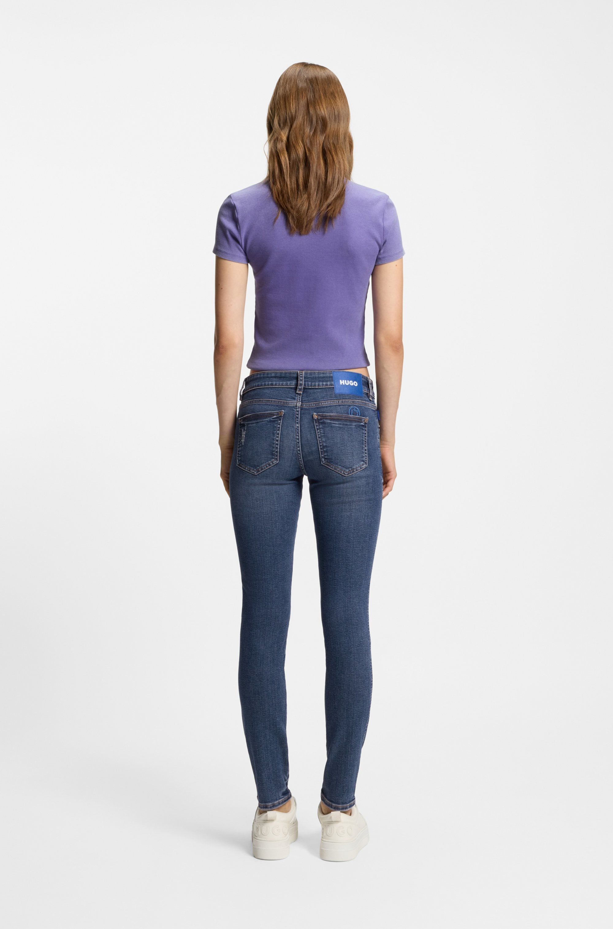 HUGO Blue Skinny-fit-Jeans »Garuka«, mit niedriger Leibhöhe