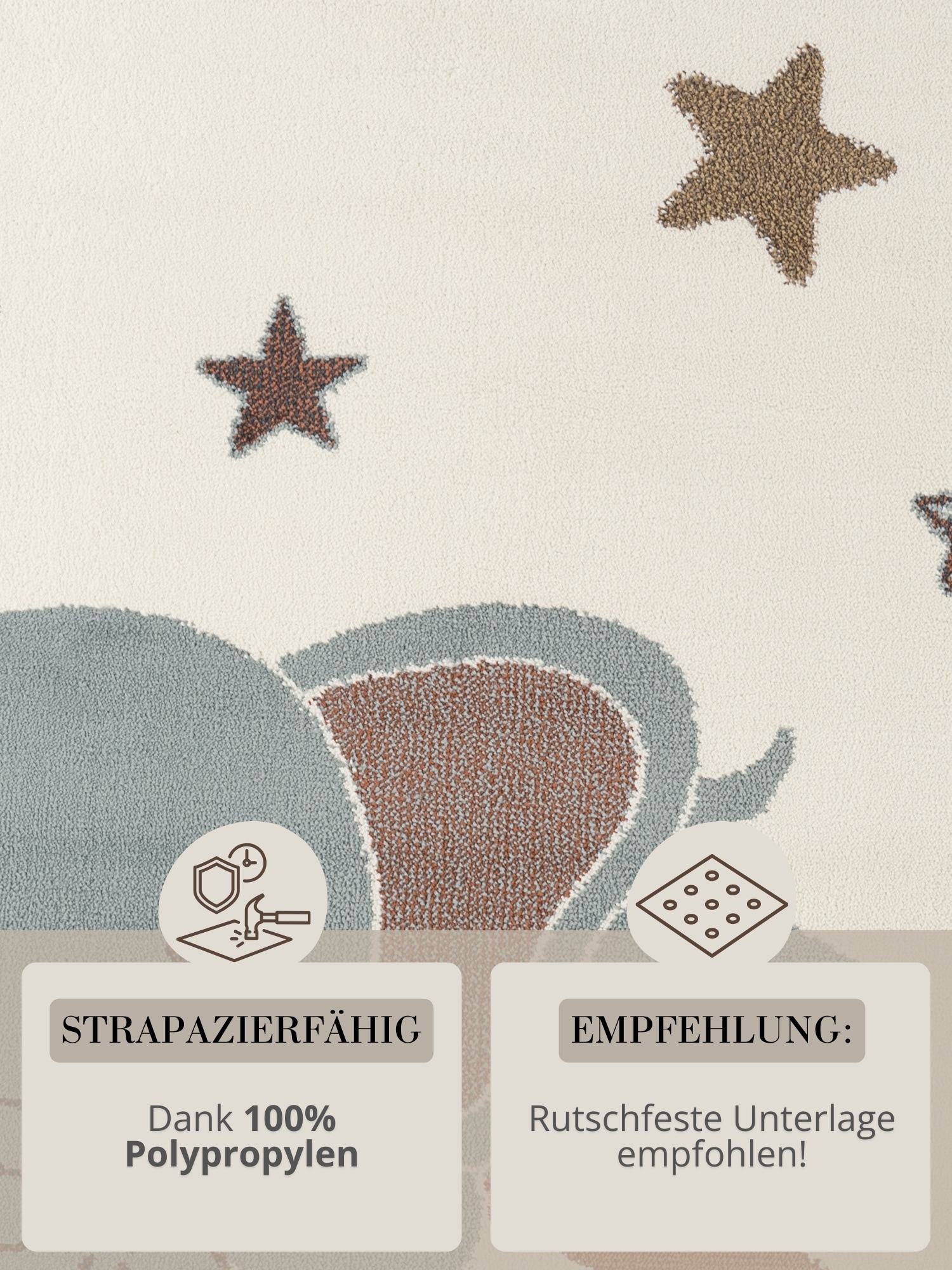 HANSE Home Kinderteppich »Dreamy Jumbo« rechteckig 10 mm Höhe Pflegeleicht, Weich, Kinderzimmer, Spielteppich, Spielunterlage