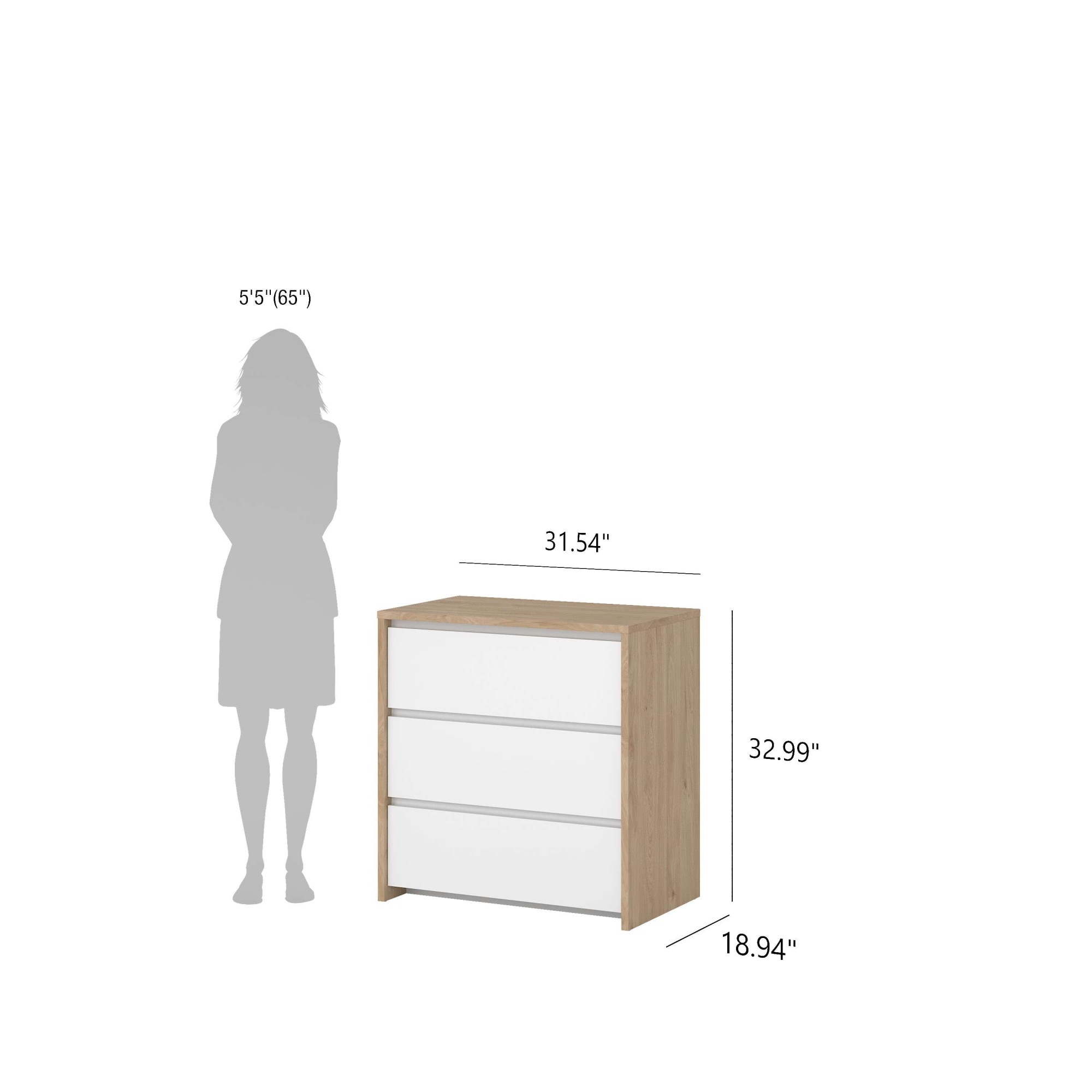 Home affaire Kommode »Next Sideboard mit 3 grifflosen Schubladen« 3 geräumige Schubladen für übersichtliche Aufbewahrung
