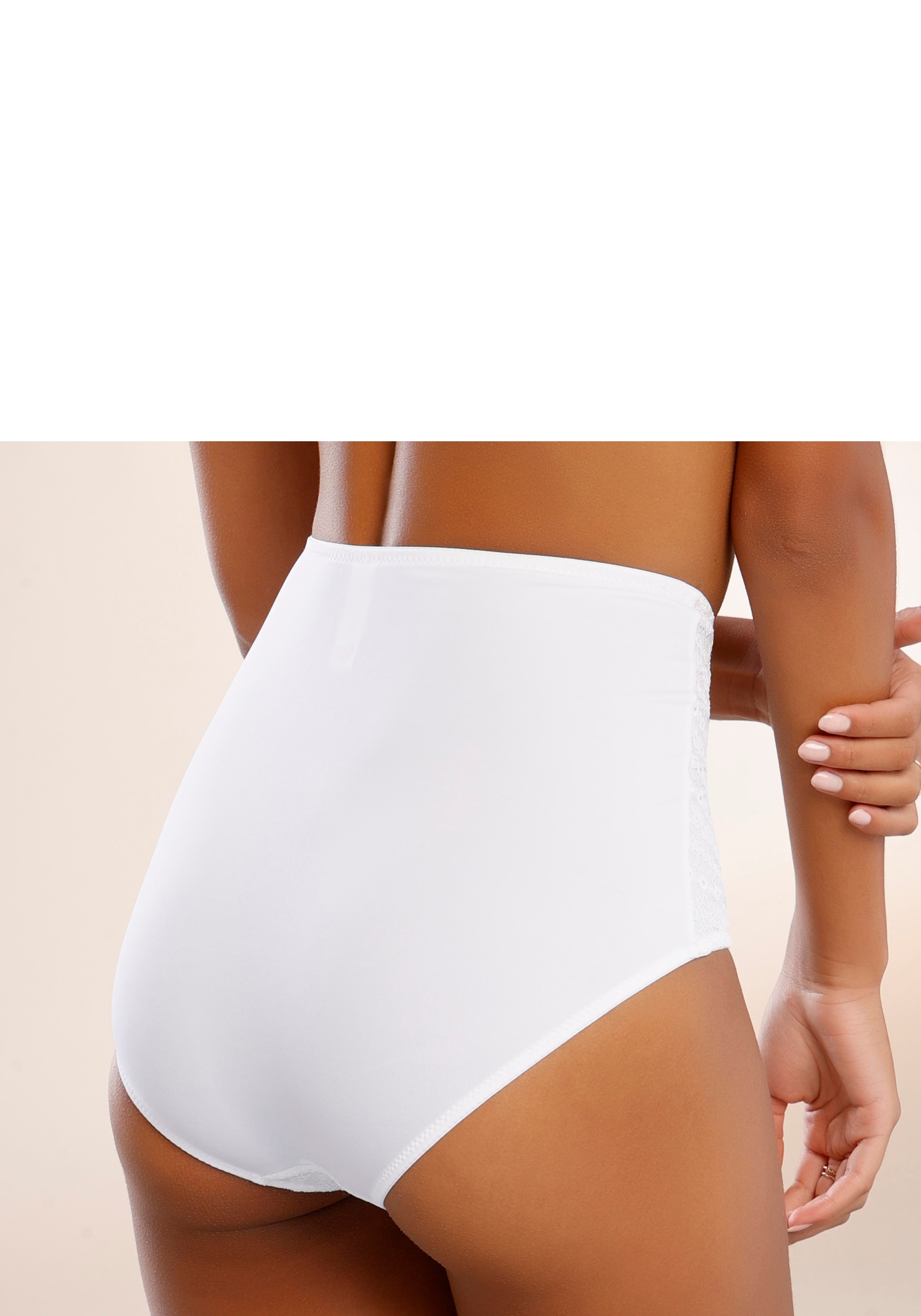 LASCANA High-Waist-Slip, aus modischem Netzmaterial