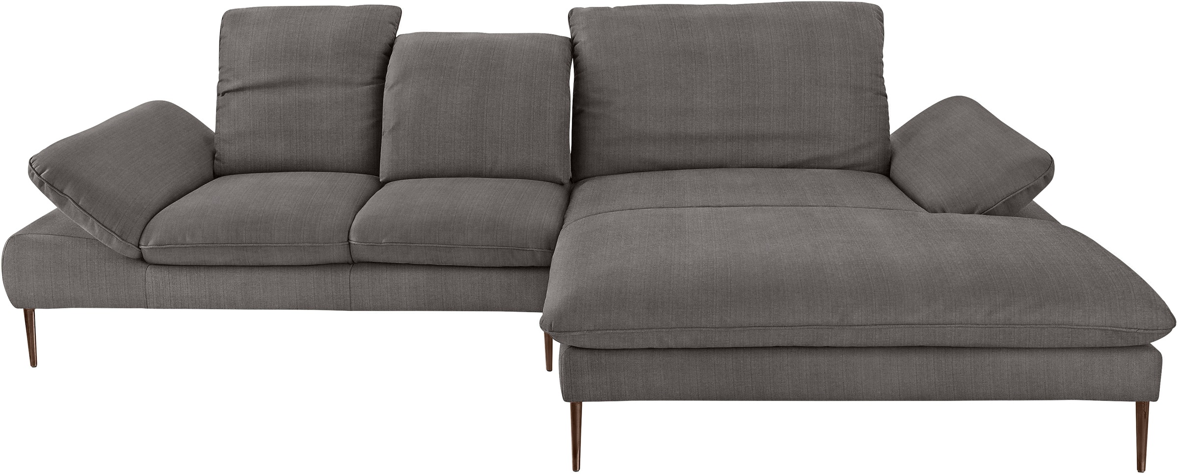 W.SCHILLIG Ecksofa »enjoy&MORE, Designsofa, bequem, zeitlos und elegant, L-Form« Sitztiefenverstellung, Füße bronze pulverbeschichtet, Breite 310 cm
