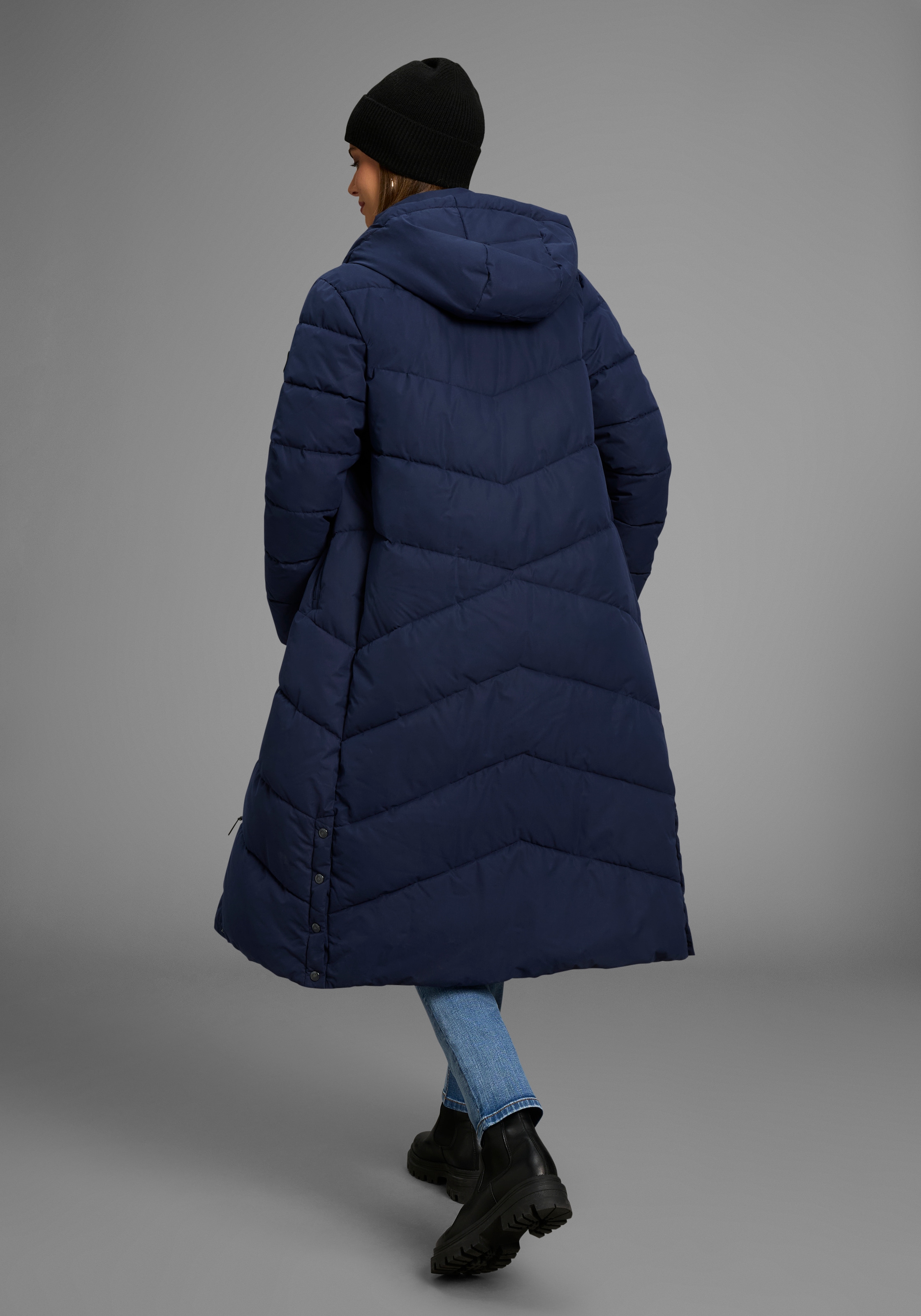 Polarino Steppmantel aus wasserdichtem & windabweisenden Obermaterial, oversize Form