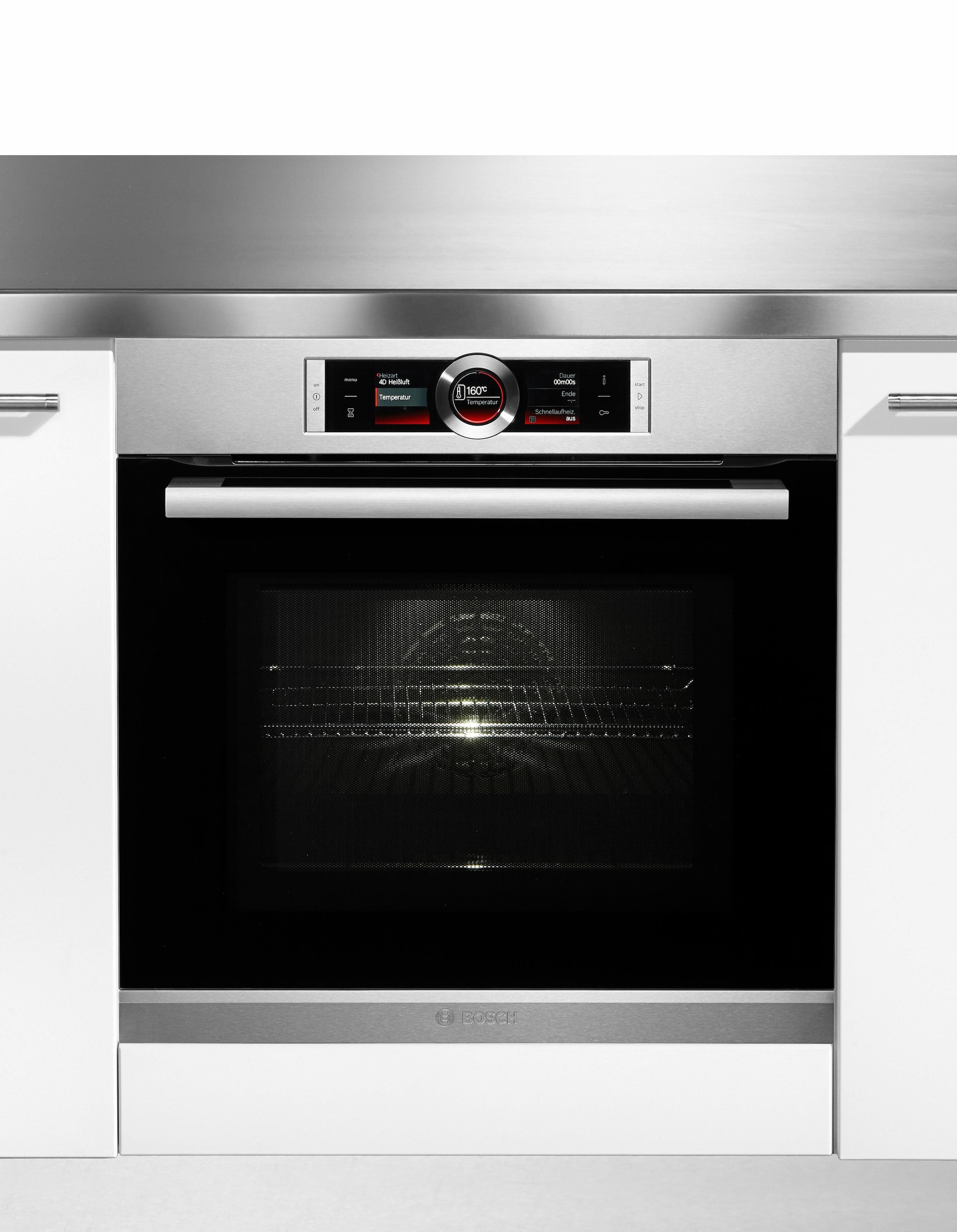 BOSCH Backofen mit Mikrowelle Serie 8 »HMG636RS1«, mit Vollauszug, ecoClean Direct, mit 4D Heißluft