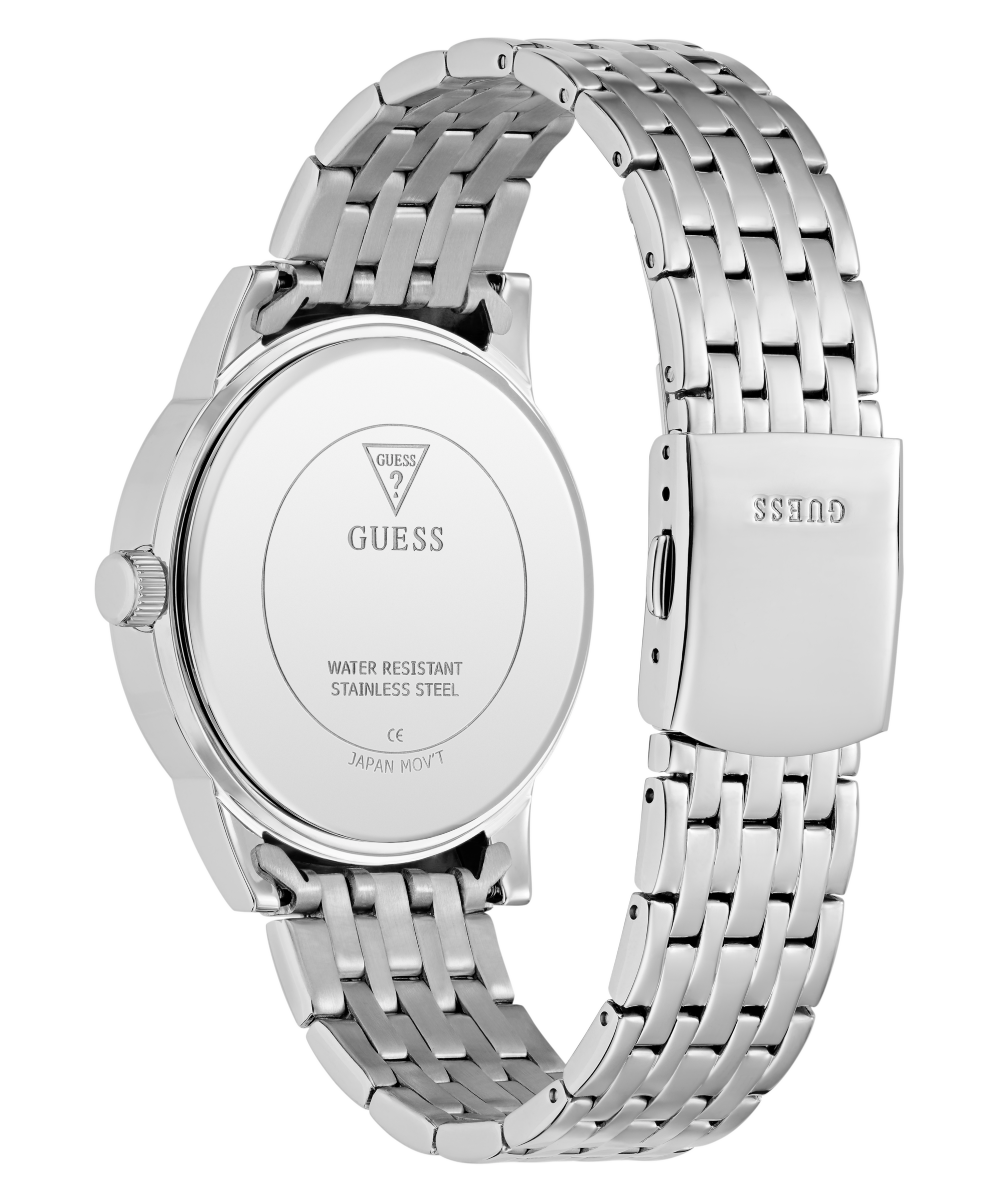 Guess Multifunktionsuhr »EMERSON« Quarzuhr, Armbanduhr, Herrenuhr, Edelstahlarmband, Datum