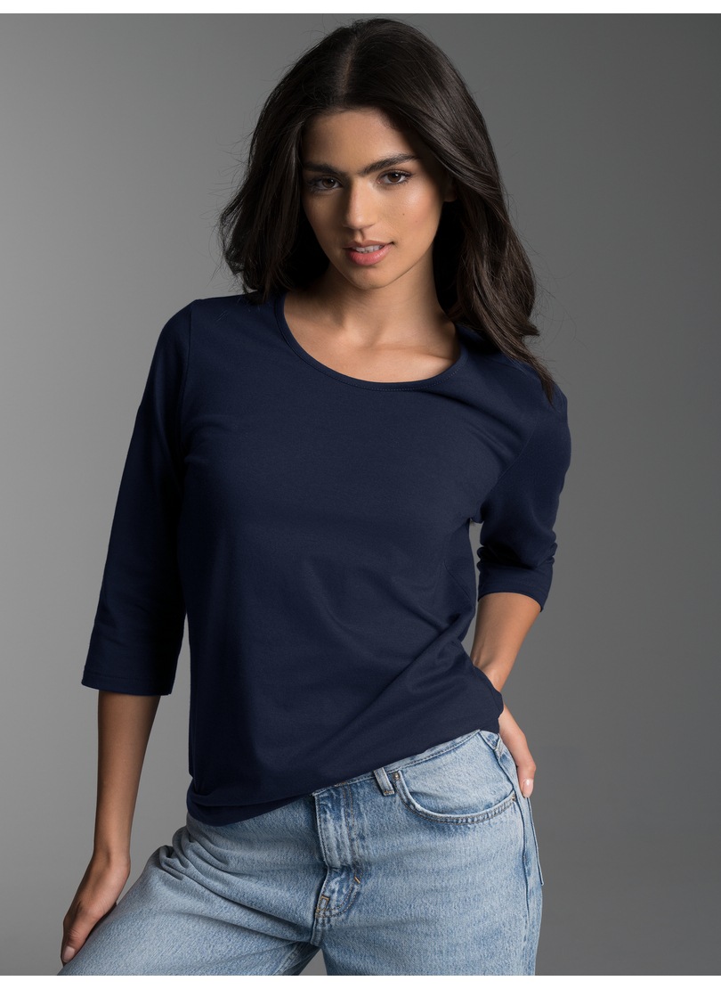 Trigema T-Shirt »TRIGEMA Langarmshirs aus Biobaumwolle« 1 Stk.