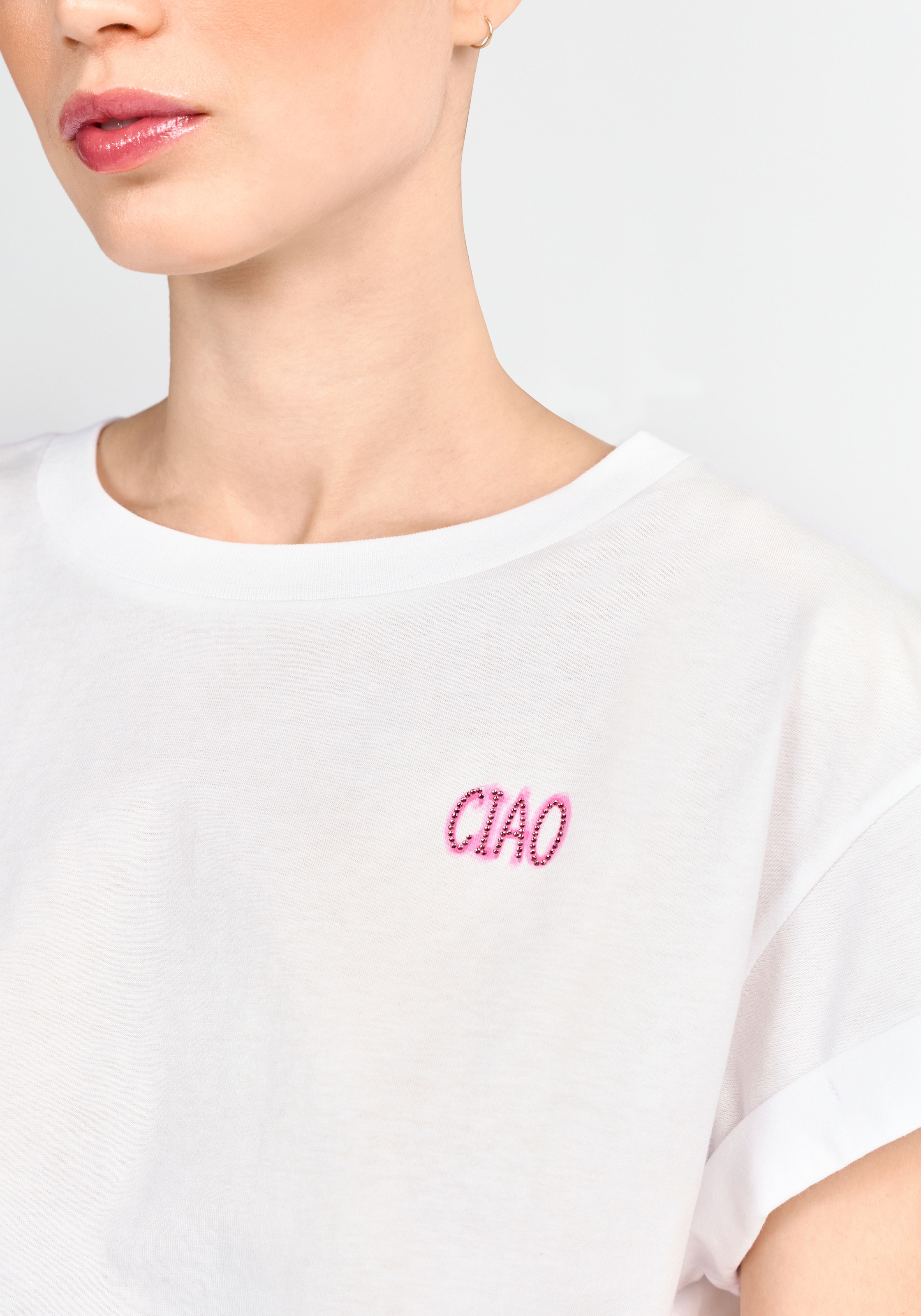 RICHROYAL T-Shirt, mit modischem Schriftzug