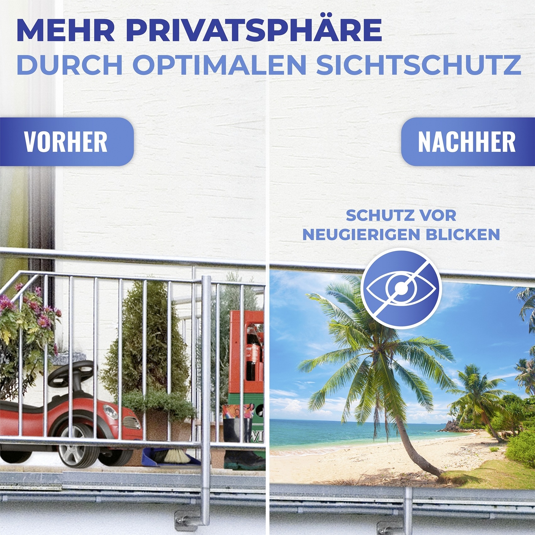 Maximex Balkonsichtschutz »verschiedene Motive« 5 m, UV- und witterungsbeständig, schnelltrocknend und reißfest