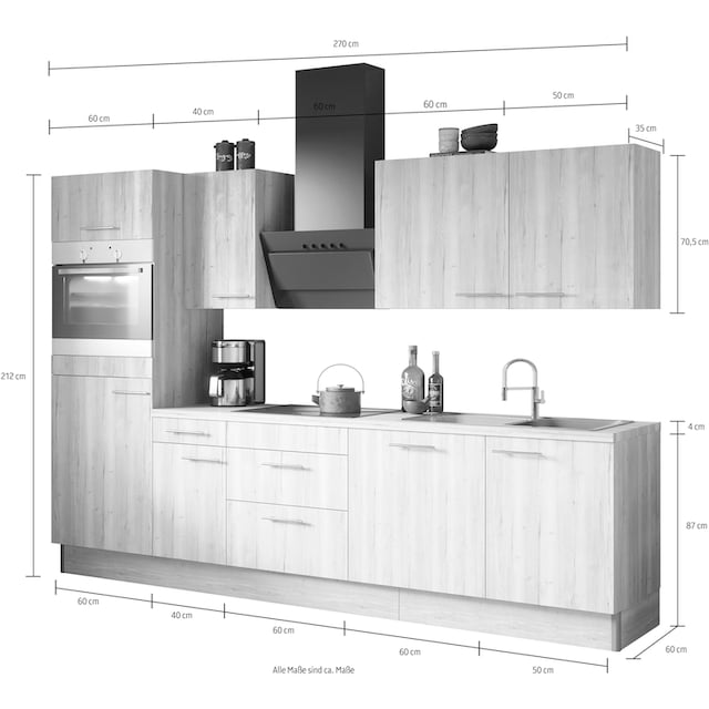 OPTIFIT Küche »Klara«, Breite 270 cm, wahlweise mit E-Geräten auf Raten  kaufen