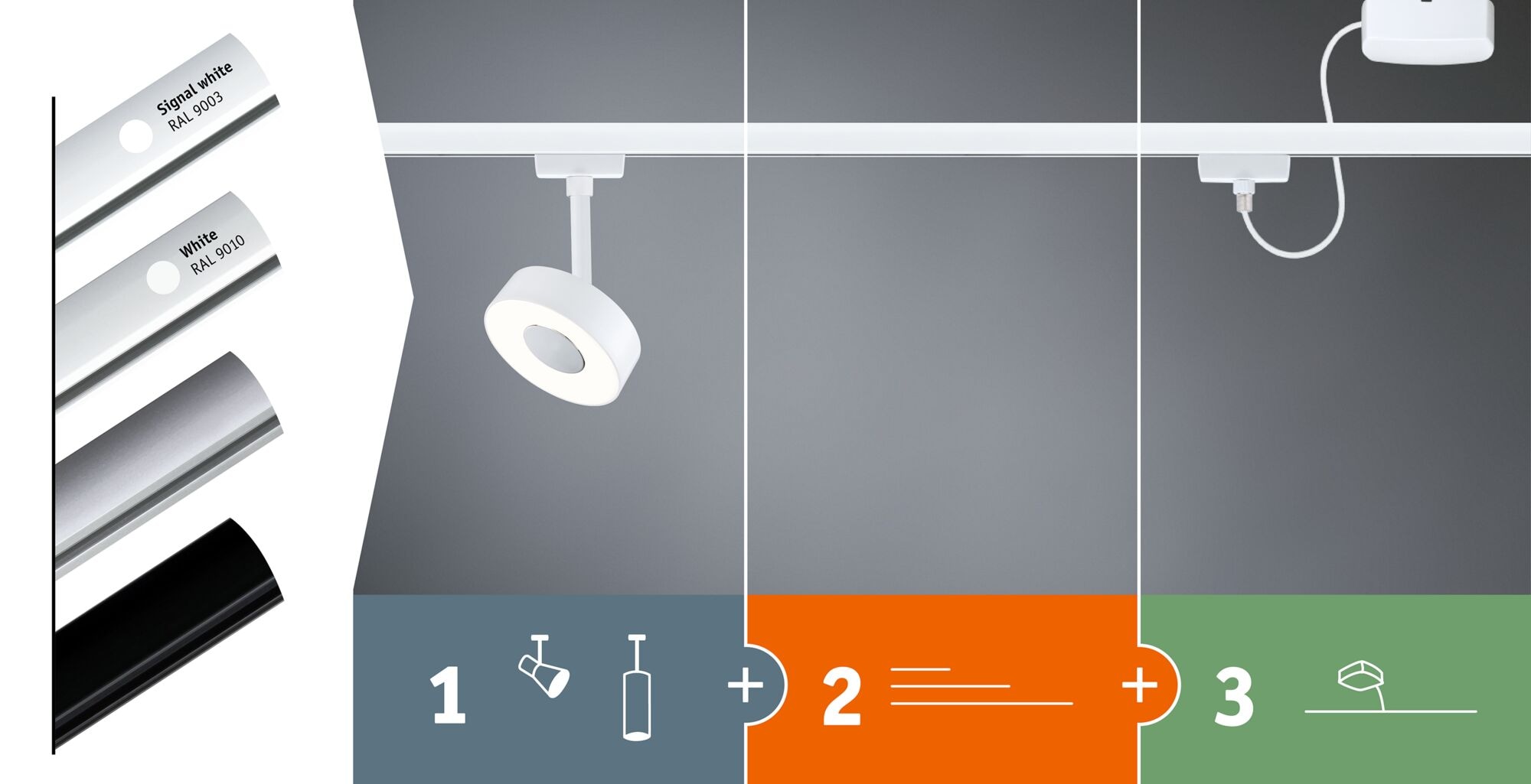 Paulmann Schienensystem-Leuchten »URail Spot Circle 1x5W 2700-4000K 230V« LED-Modul 1 Stk. Farbwechsler 3-Step-Dim