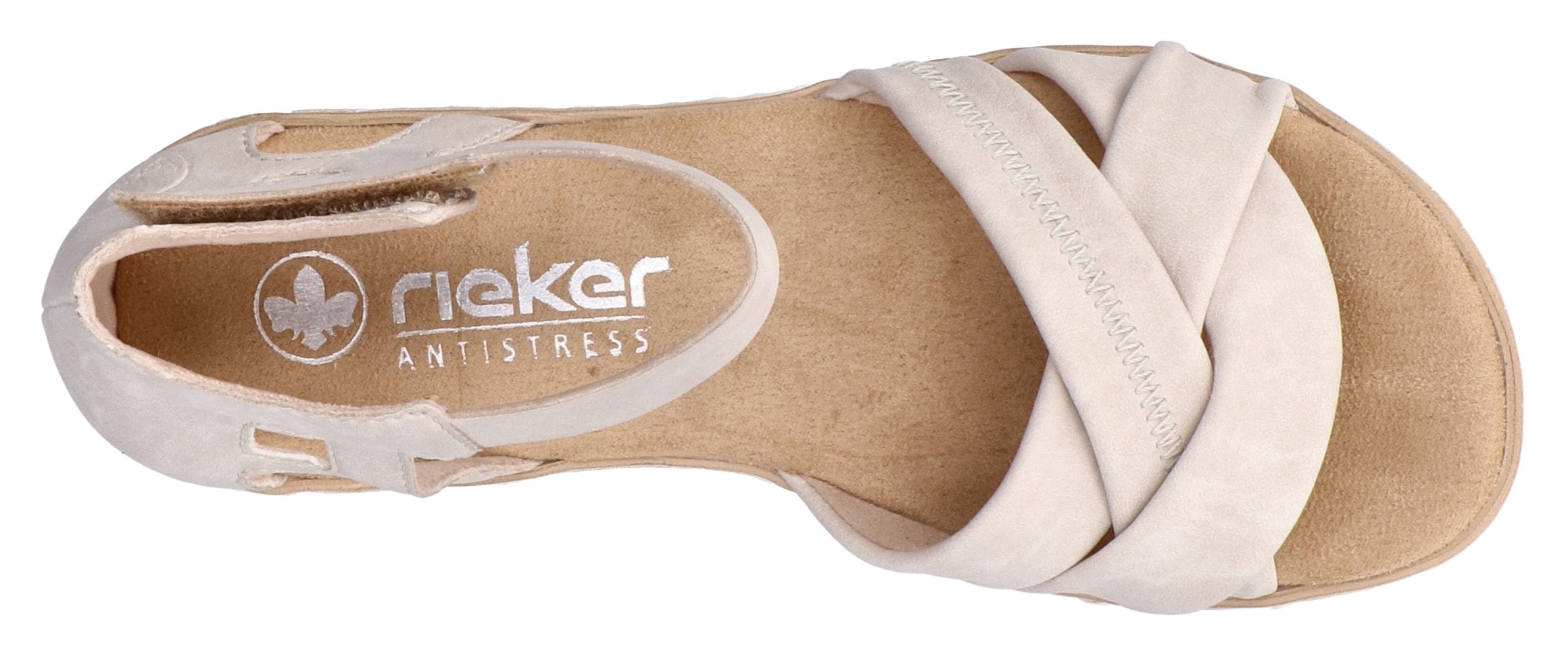 Rieker Sandalette  , Sandale, Sommerschuh, Klettschuh, Keilabsatz, geschlossene Ferse