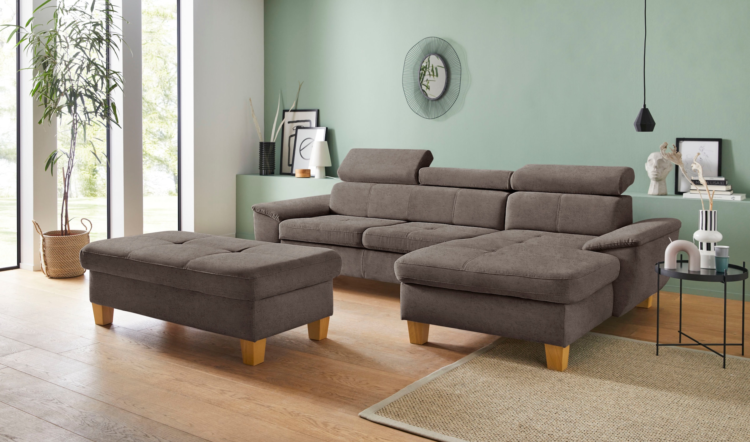 exxpo - sofa Rückenverstellung, mit bestellen Kopt- auf Bettfunktion inklusive Ecksofa, und bzw. wahlweise fashion Bettkasten Raten