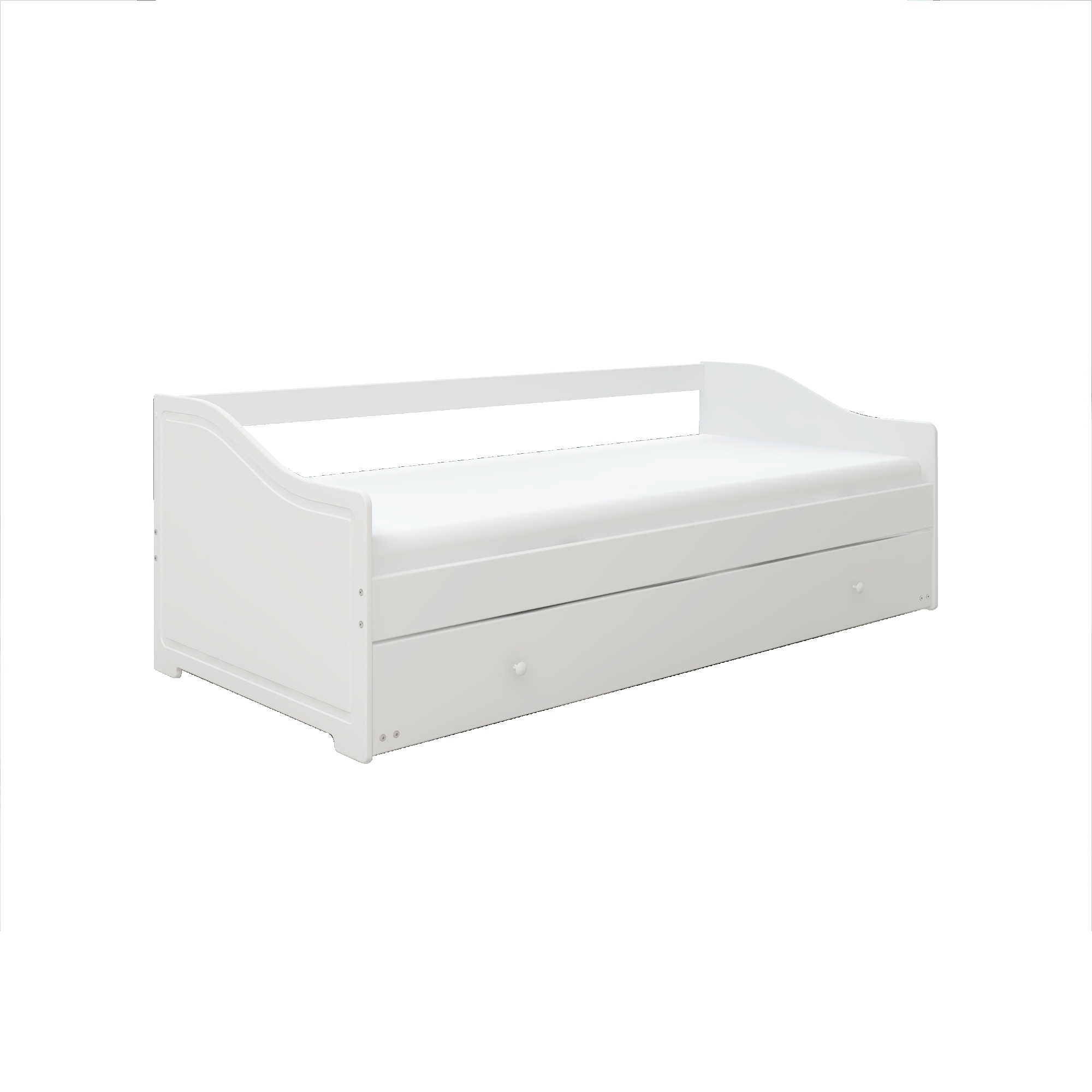 Home affaire Daybett »Arlo, inklusive 2 Matratzen + Lattenroste, Jugendbett, Gästebett,«, (Set, 5 tlg., Daybett inklusive 2-ter Schafgelegenheit, 2 Lattenroste, 2 Matratzen), 2 Schlafplätze, als Sofa nutzbar, Komplettbett