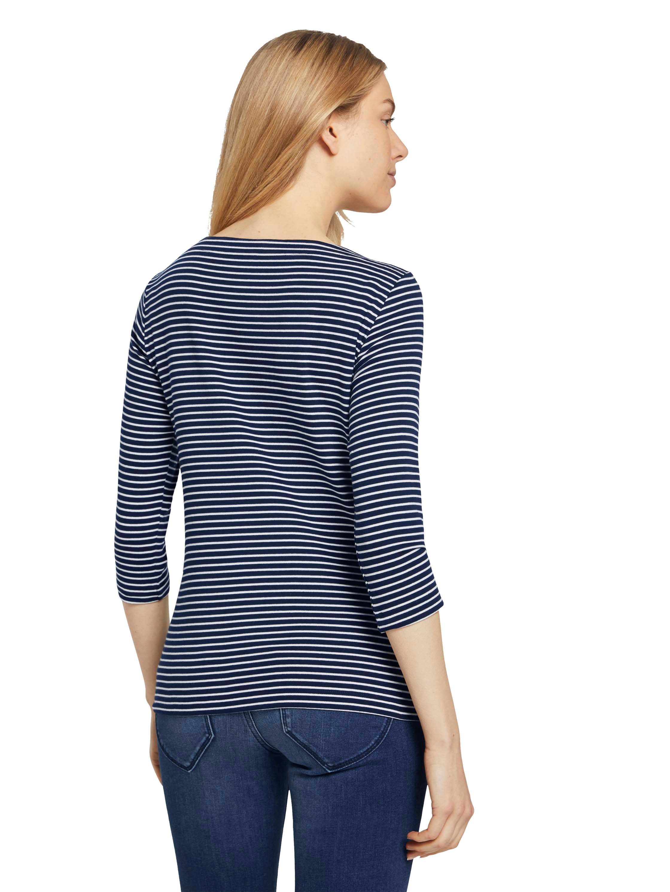 TOM TAILOR 3/4-Arm-Shirt, mit Streifenmuster