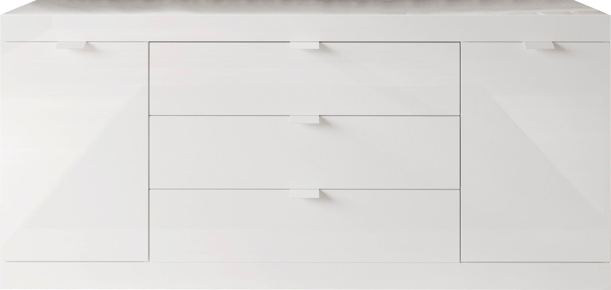 INOSIGN Sideboard »Slim«, Breite 181 cm, weiß Hochglanz Lack