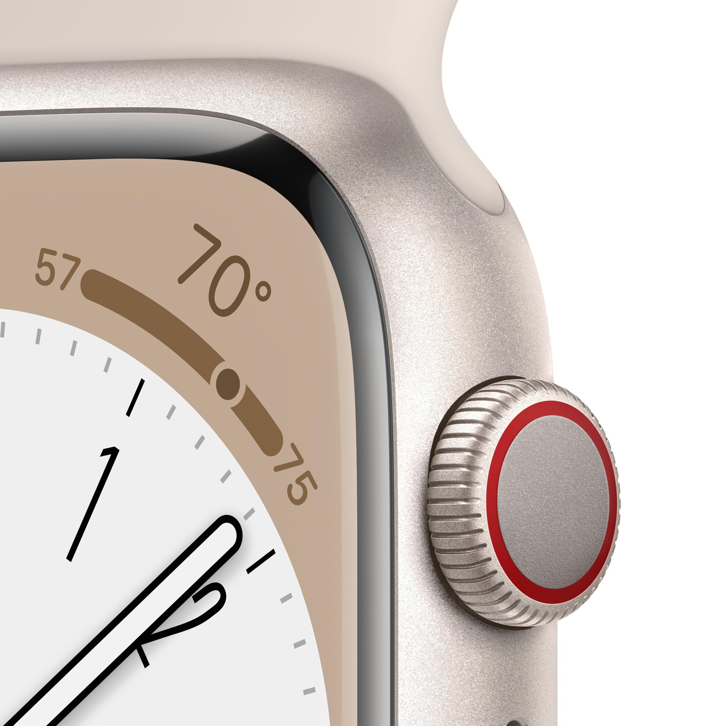 Apple Smartwatch »Series 8, GPS + Cellular, Aluminium-Gehäuse, 45 mm mit Sportarmband«, (Watch OS)