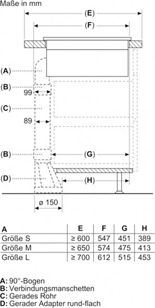 NEFF Kochfeld mit Dunstabzug »V56NBS1L0«, mit einfacher Touch Control Bedienung