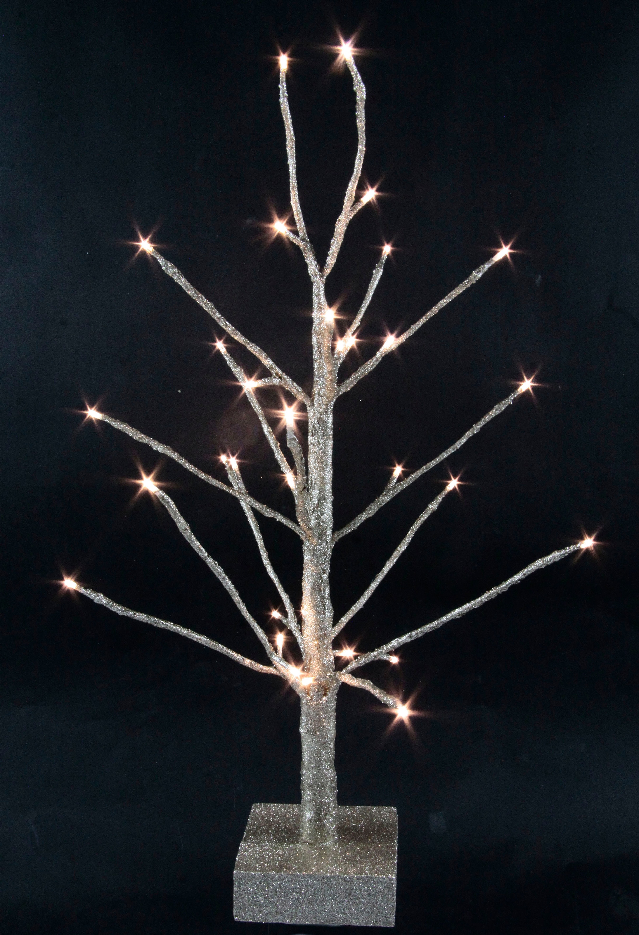 I.GE.A. LED Baum »Künstlicher Weihnachtsbaum, Weihnachtsdeko, Kunstbaum«,  Deko-Baum mit Glitzer aus Holzfuß champagnerfarben, Höhe 65 cm online  kaufen, mit 3 Jahren XXL Garantie