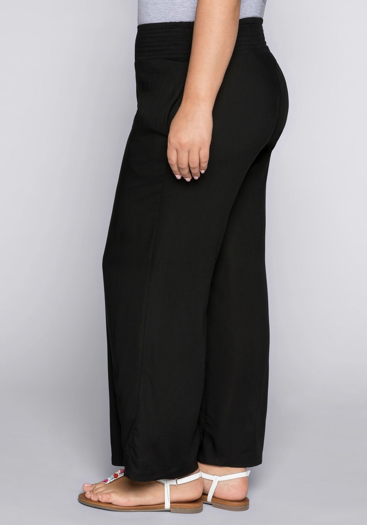 Sheego Schlupfhose »Strandhose mit Smokbund und Taschen«