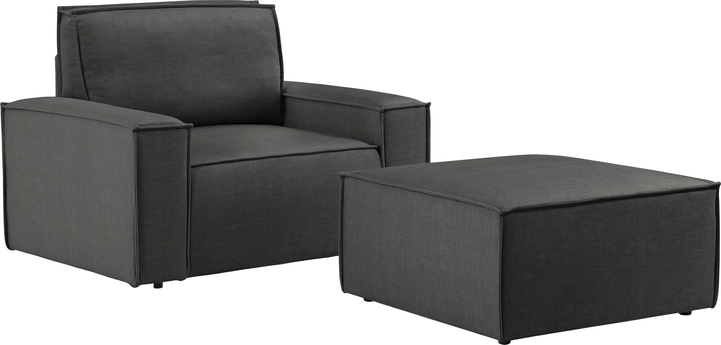 Home affaire Sessel »SHERWOOD« Loveseat und Hocker im Set, passend zur Polster-Serie SHERWOOD