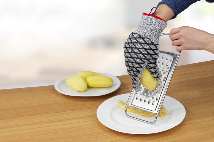 Maximex Grillhandschuhe »2in1«, (Set, 2 tlg.), Schnittschutzhandschuhe für Damen, hitzebeständige Küchenhandschuhe