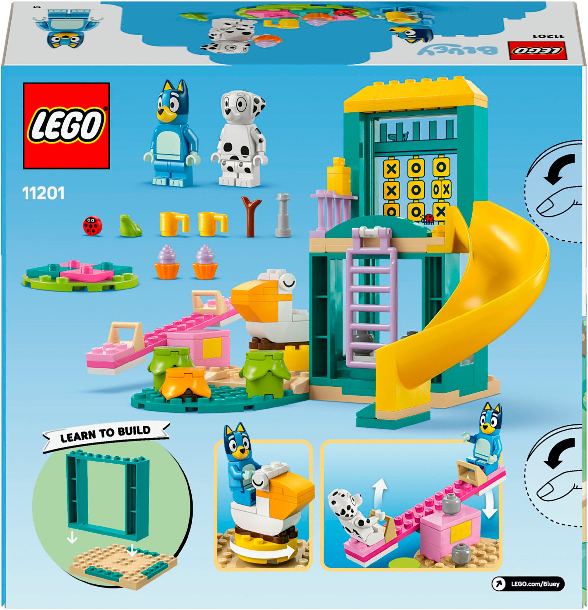 LEGO® Konstruktionsspielsteine »Bluey und Chloe auf dem Spielplatz (11201), LEGO Bluey«, (104 St.), Made in Europe