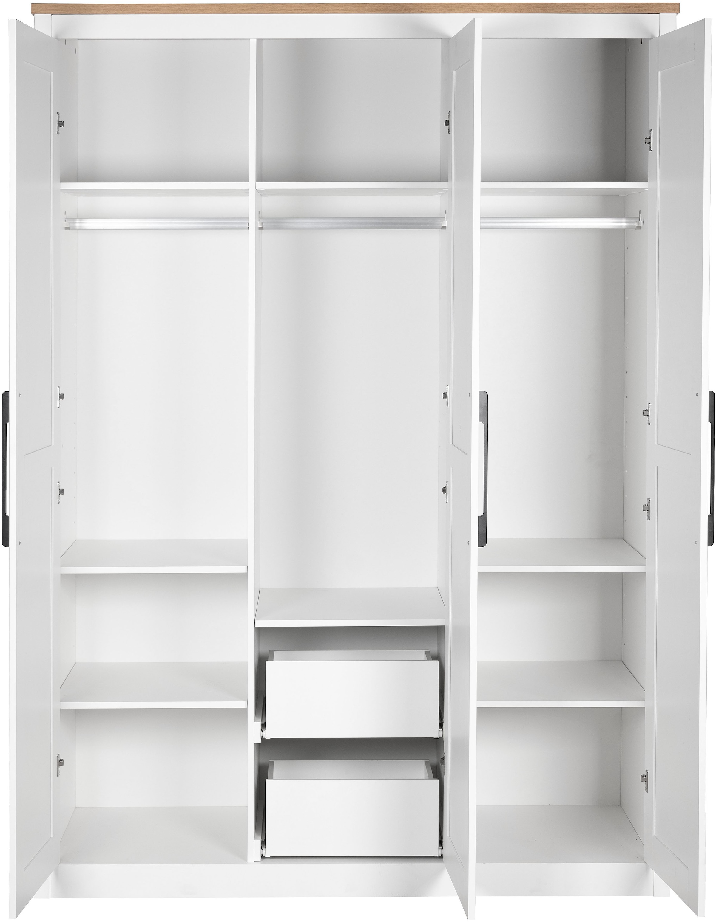 OTTO home Kleiderschrank »Büsum Schlafzimmer Schrank« stabile robuste Bauweise mit optimaler Aufteilung,  Schlafzimmerschrank Landhaus Design Garderobe Schrank Bestseller